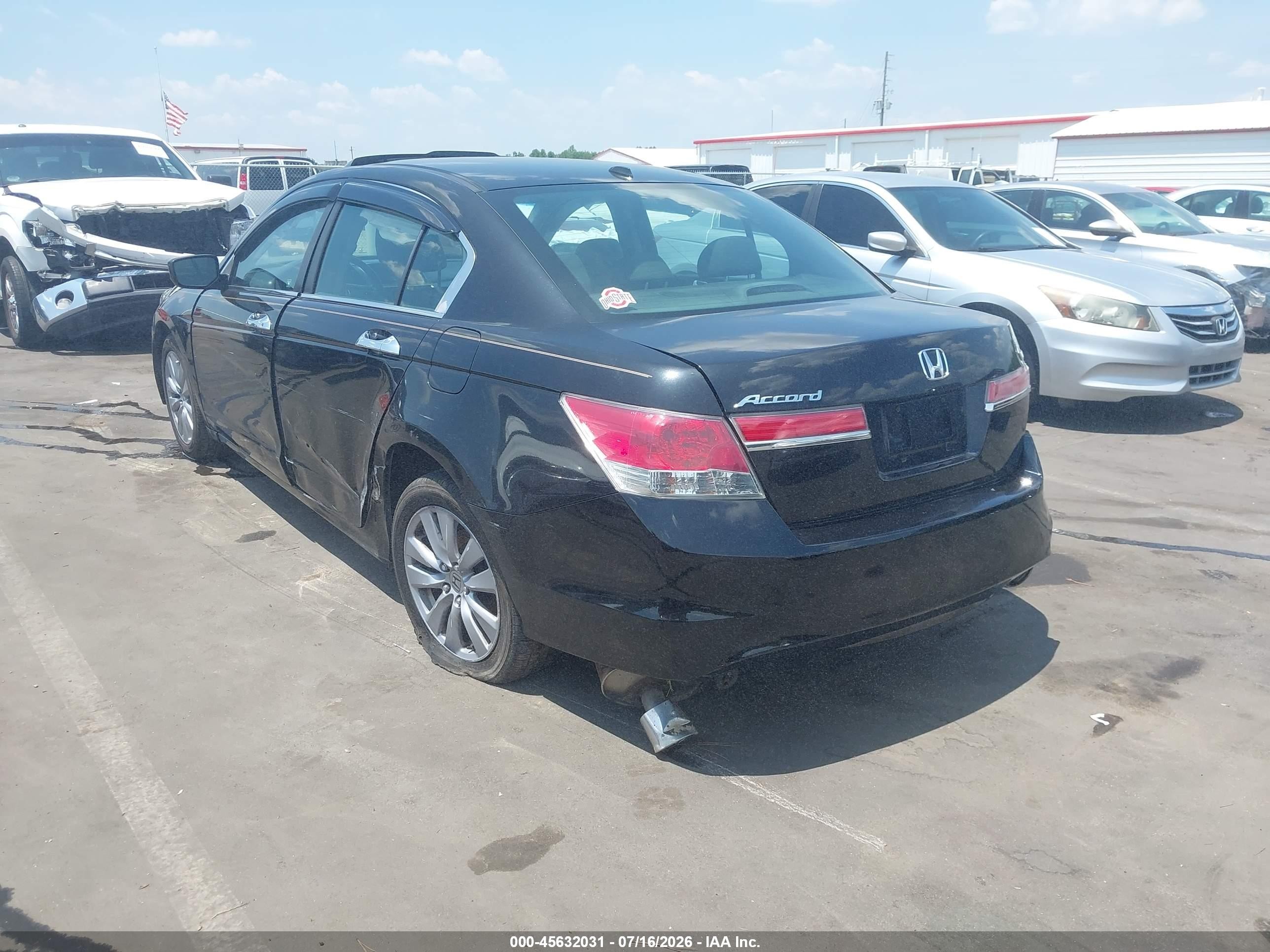 2011 Honda Accord 3.5 Ex-l Black vin: 1HGCP3F89BA008460