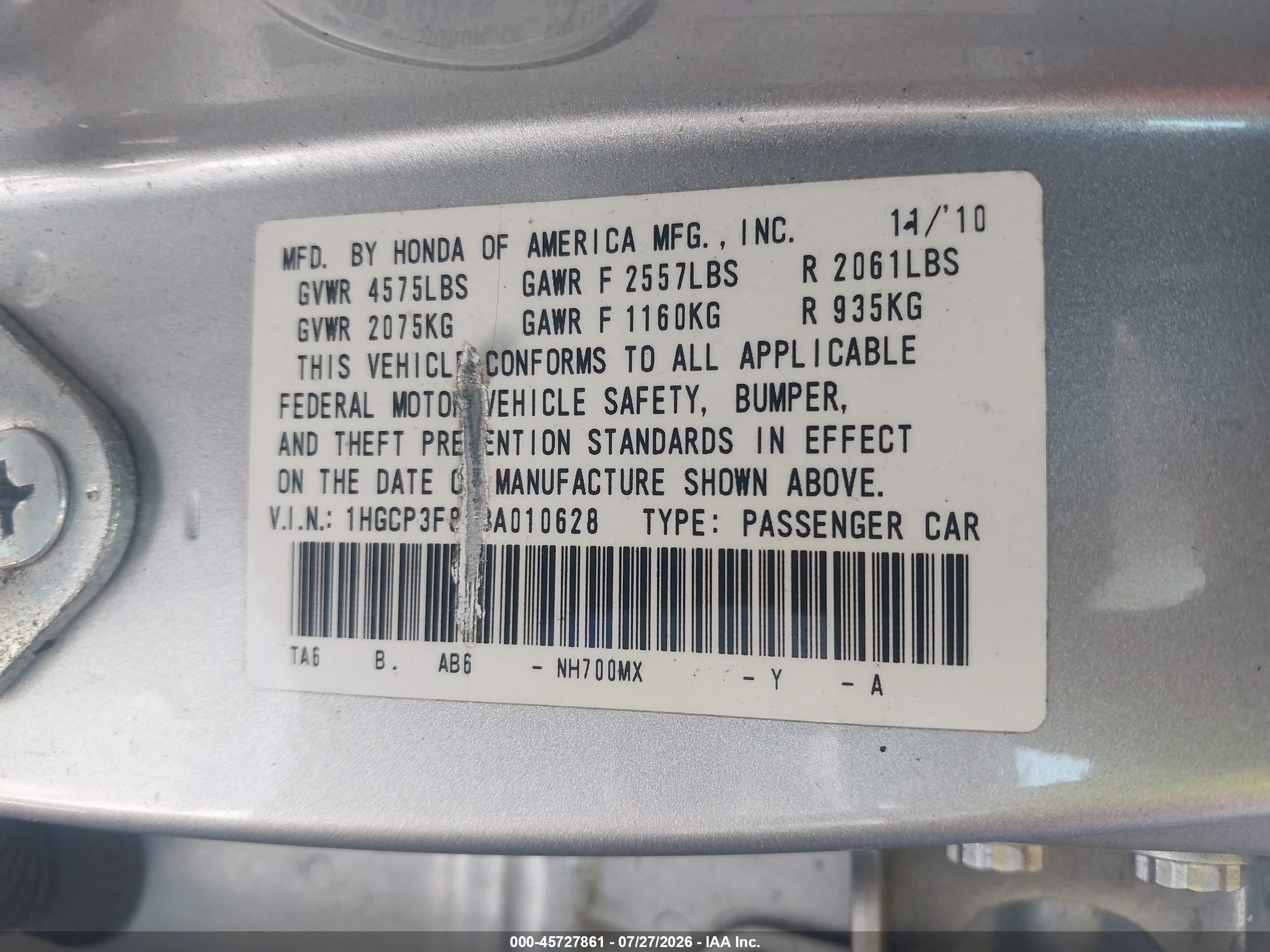 2011 Honda Accord 3.5 Ex-l Gray vin: 1HGCP3F89BA010628