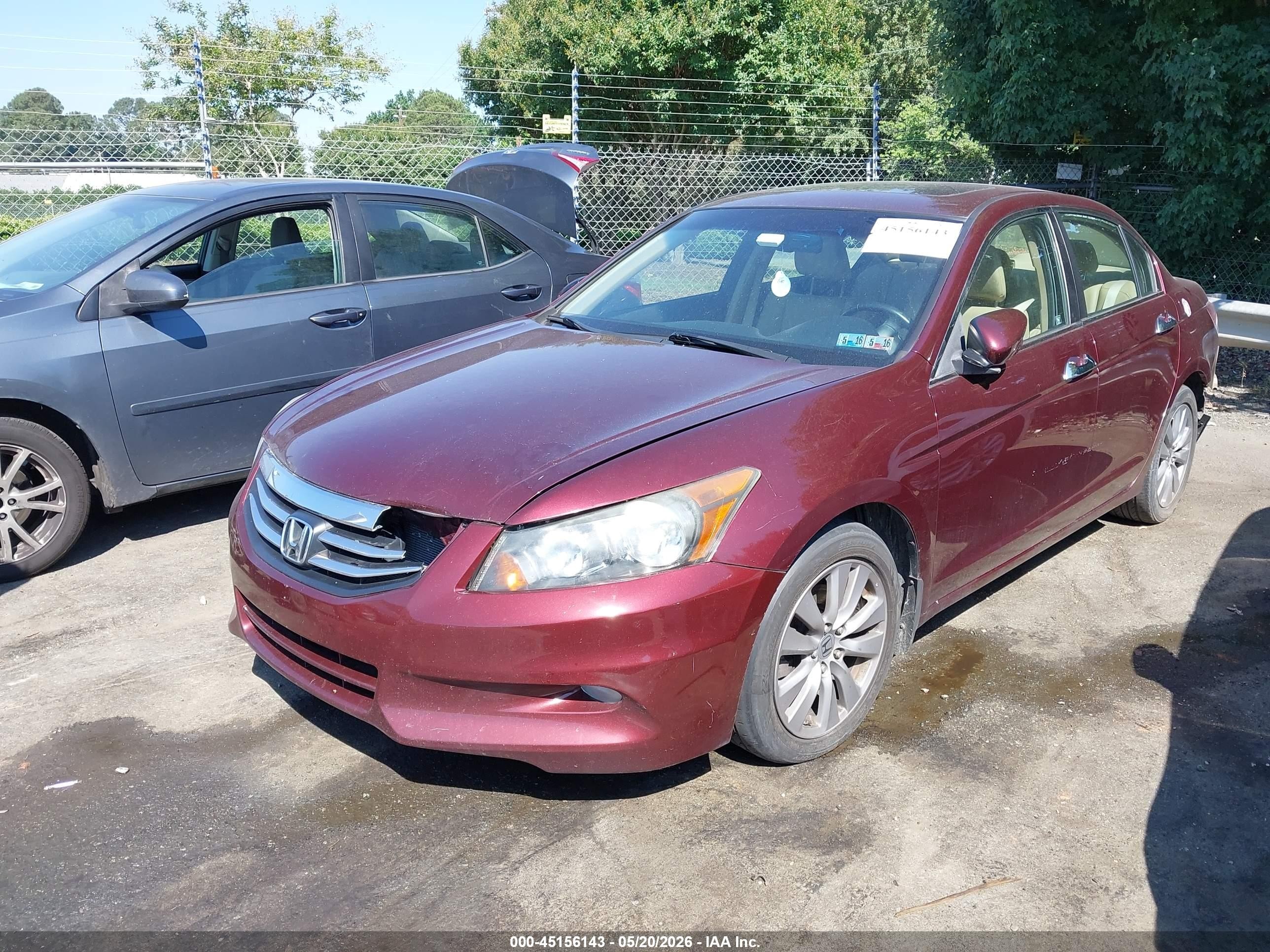 2011 Honda Accord 3.5 Ex-l Burgundy vin: 1HGCP3F89BA019698