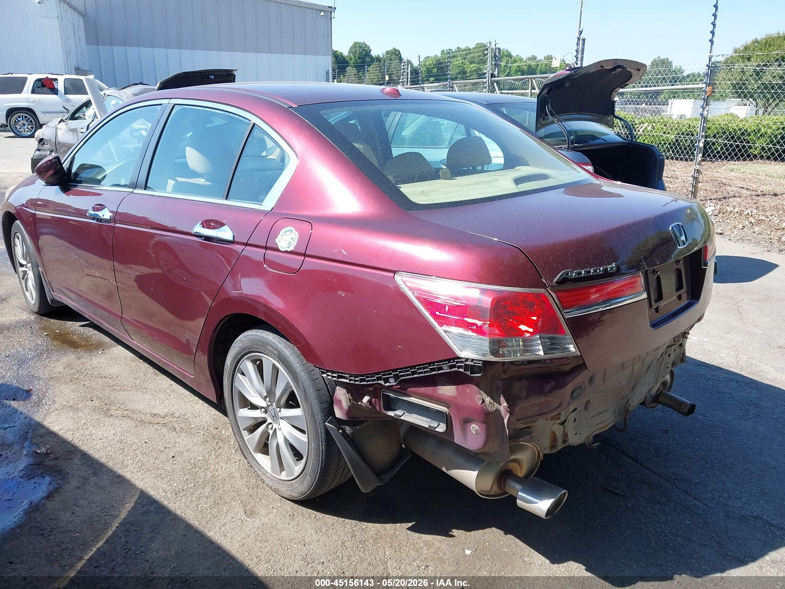 2011 Honda Accord 3.5 Ex-l Burgundy vin: 1HGCP3F89BA019698