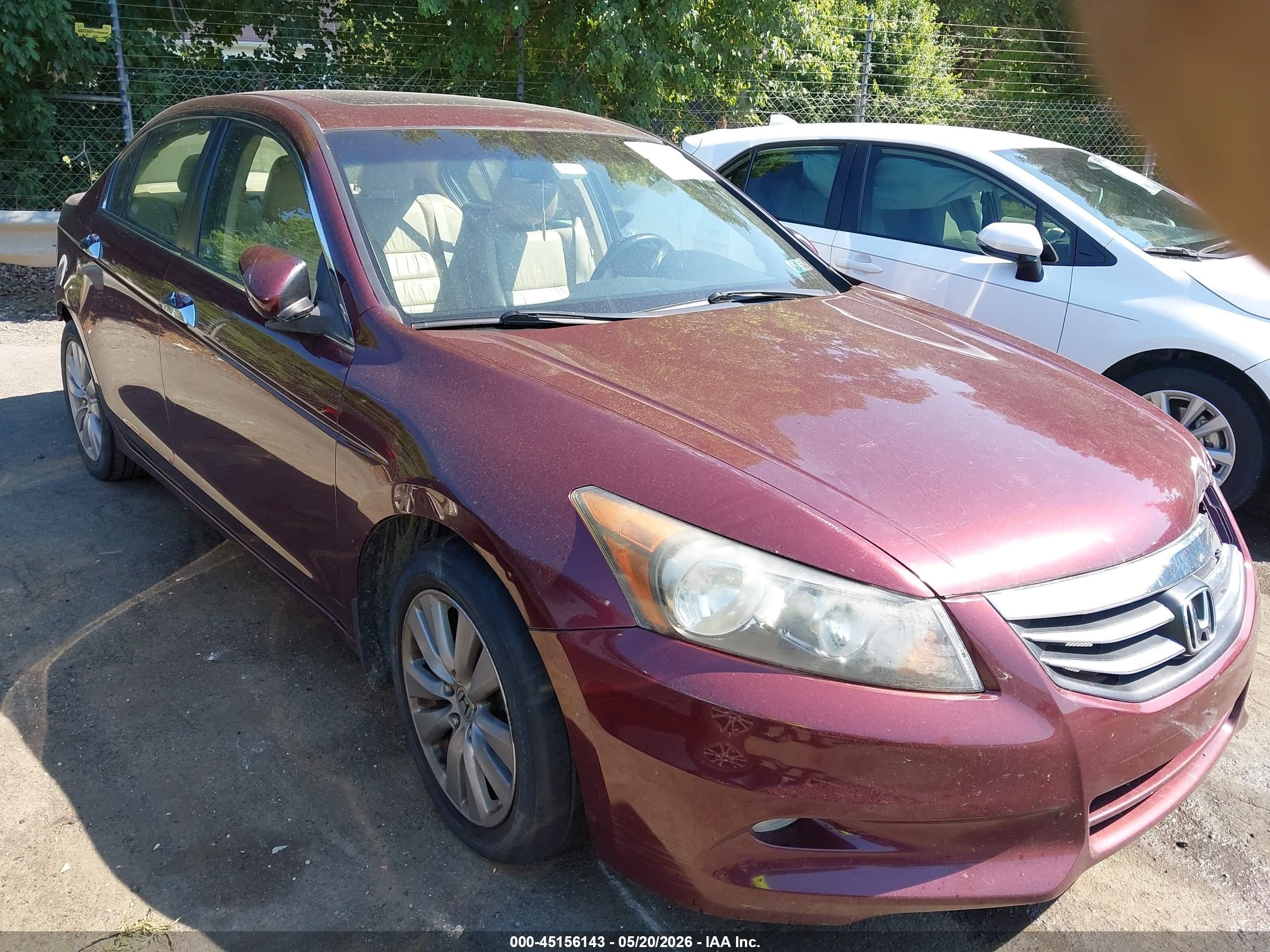 2011 Honda Accord 3.5 Ex-l Burgundy vin: 1HGCP3F89BA019698