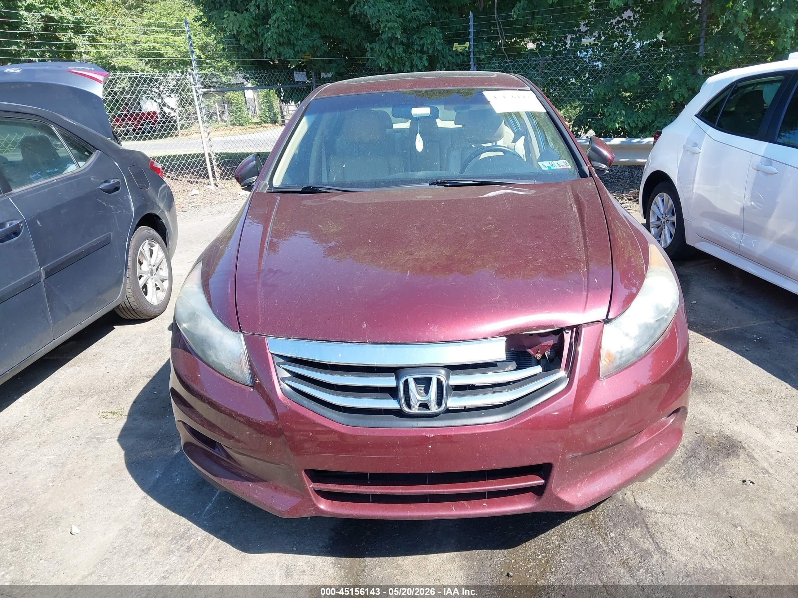 2011 Honda Accord 3.5 Ex-l Burgundy vin: 1HGCP3F89BA019698