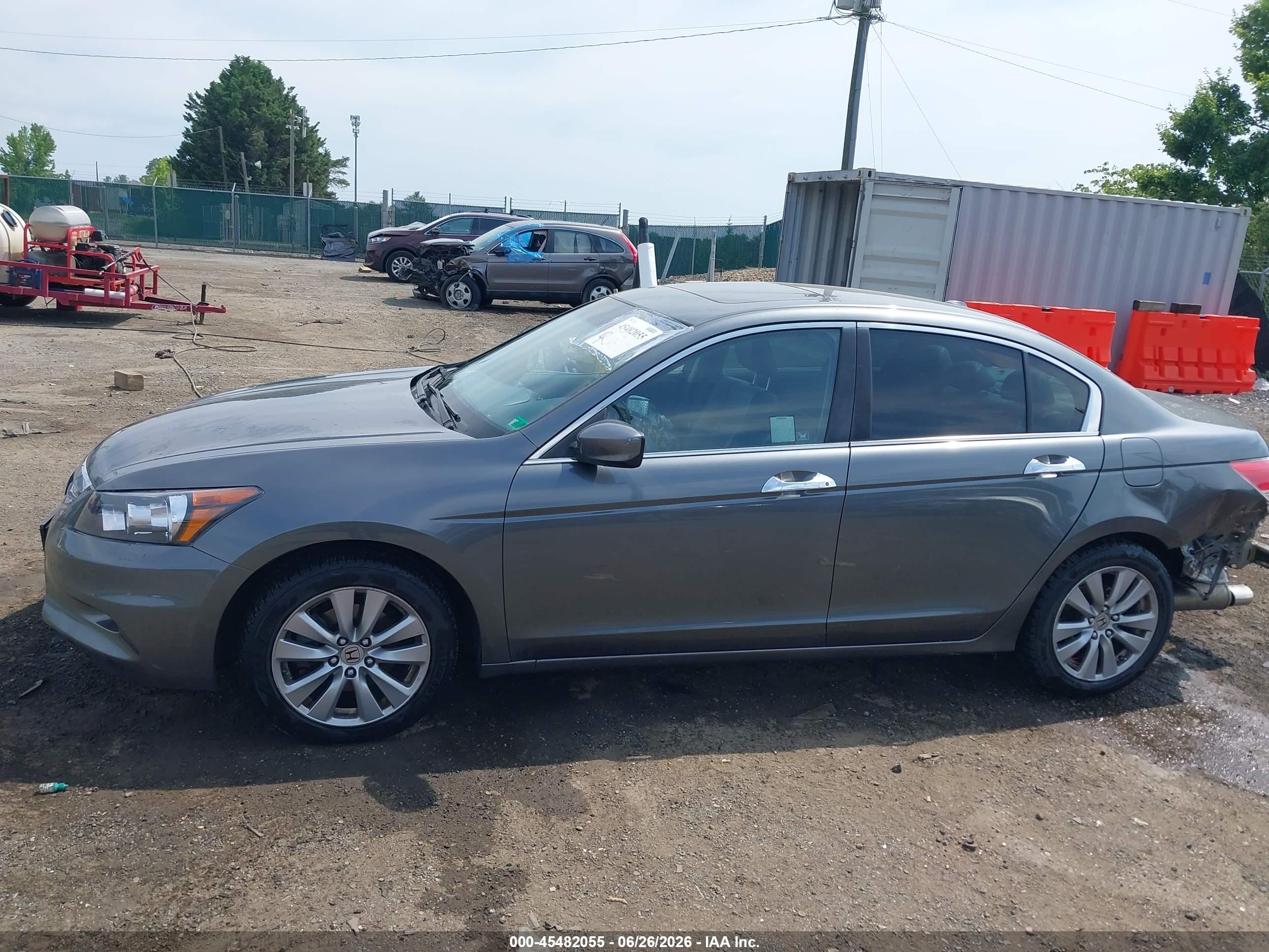 2012 Honda Accord 3.5 Ex-l Gray vin: 1HGCP3F89CA002305