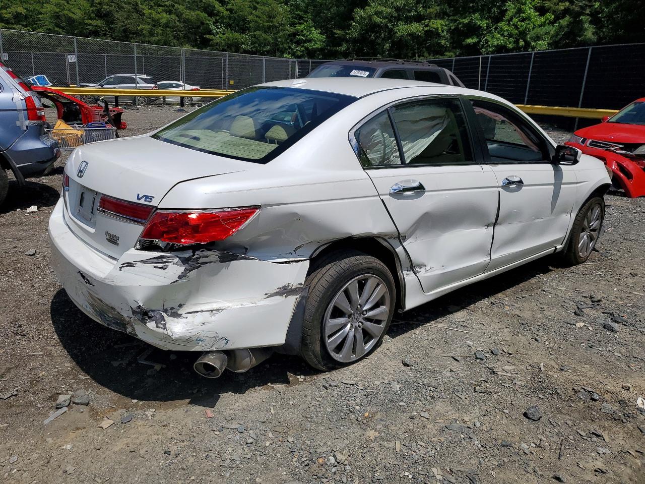 2012 Honda Accord Exl Белый vin: 1HGCP3F89CA017418