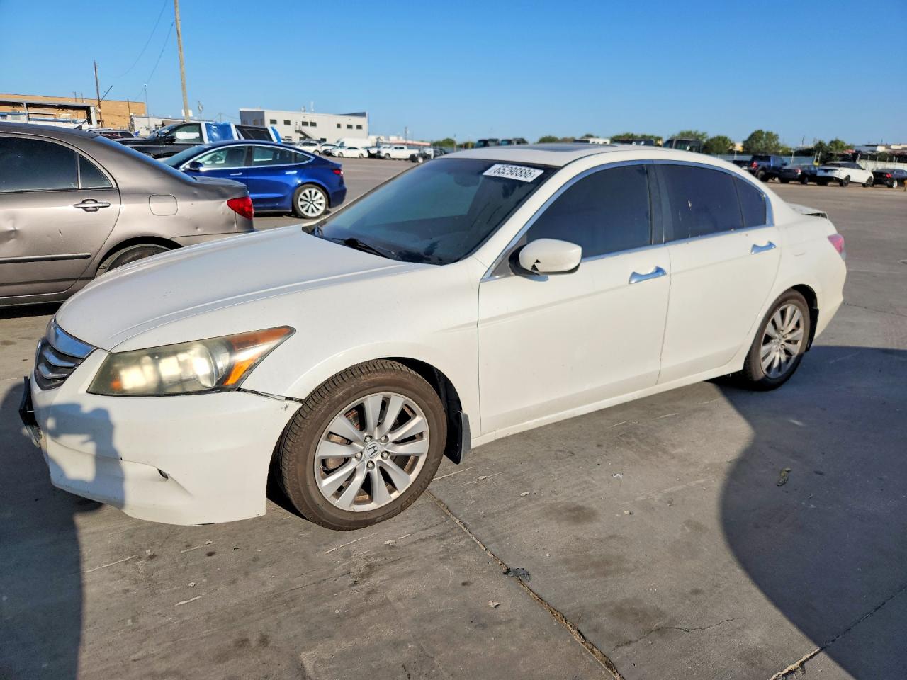2012 Honda Accord Exl White vin: 1HGCP3F89CA028659