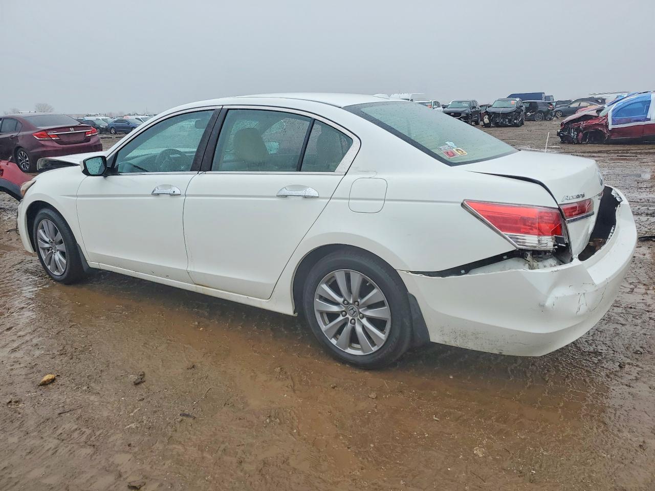 2012 Honda Accord Exl White vin: 1HGCP3F89CA042478