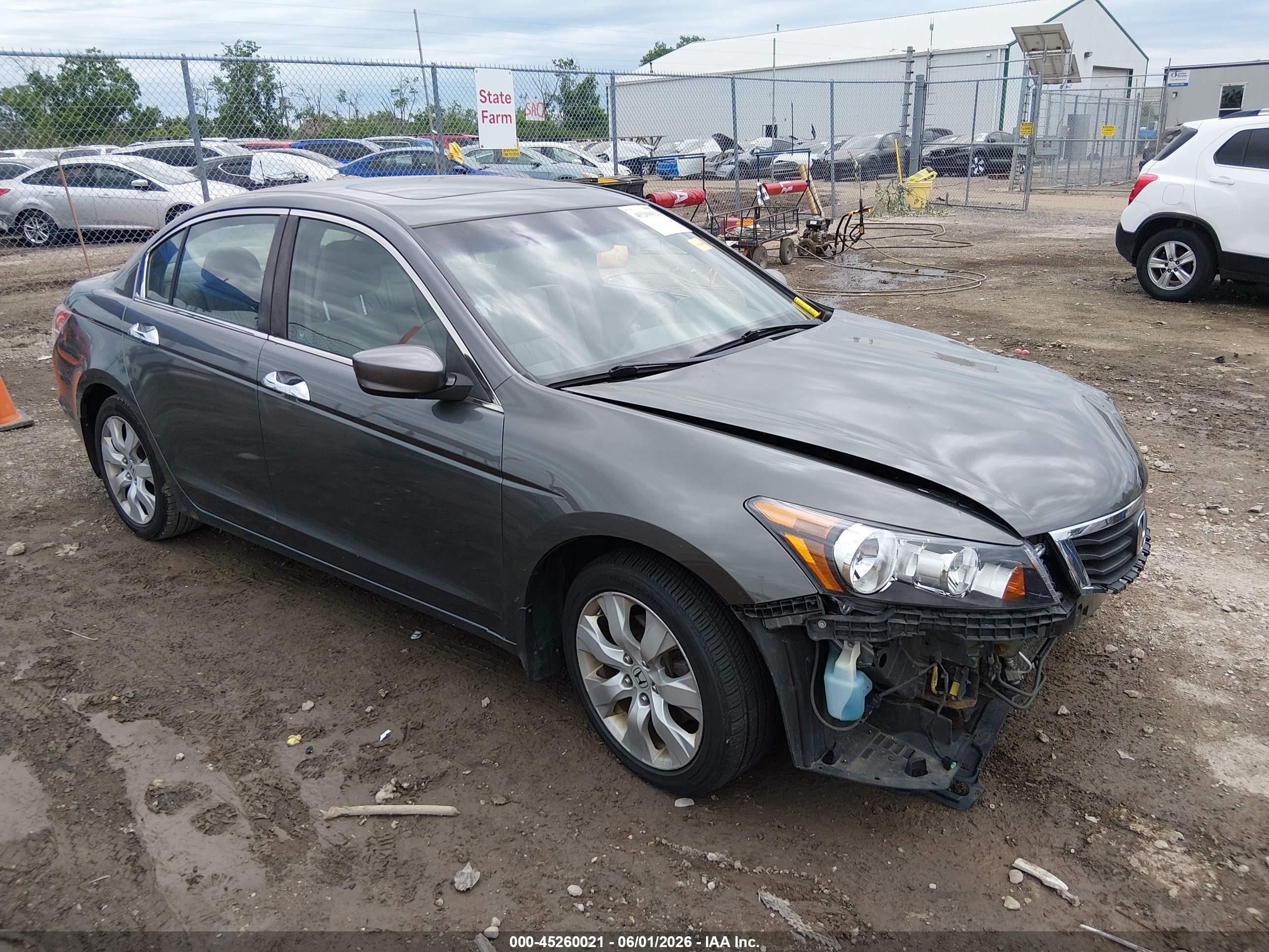 2010 Honda Accord 3.5 Ex-l Gray vin: 1HGCP3F8XAA028599