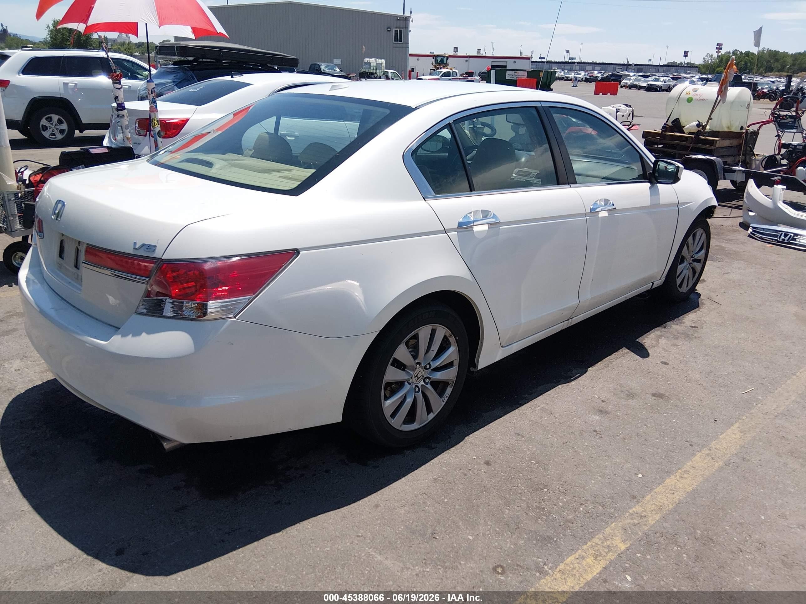 2011 Honda Accord 3.5 Ex-l White vin: 1HGCP3F8XBA001324