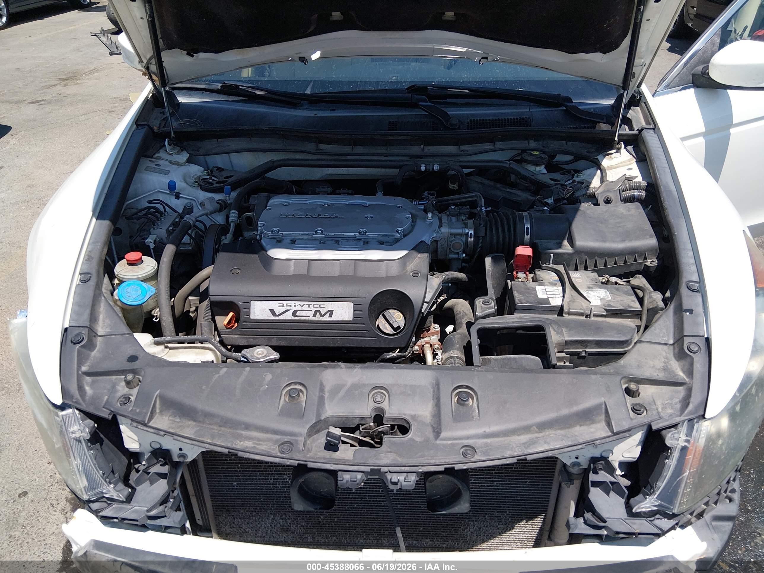 2011 Honda Accord 3.5 Ex-l White vin: 1HGCP3F8XBA001324