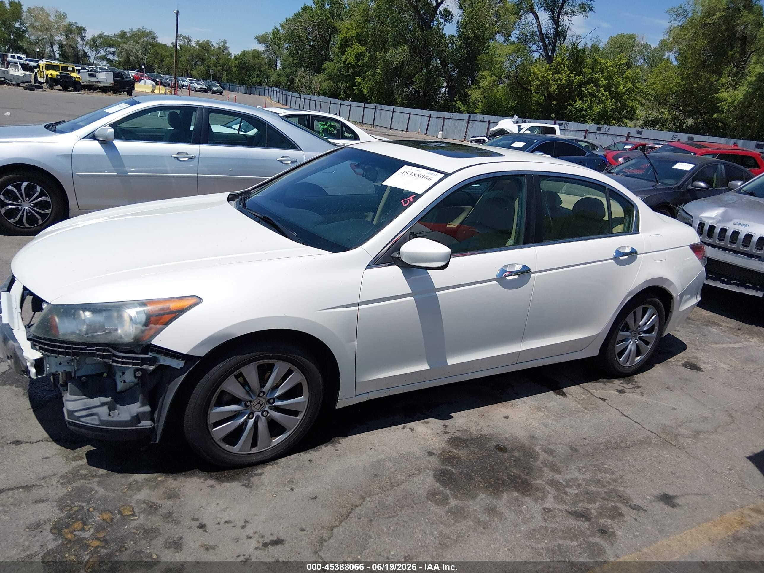 2011 Honda Accord 3.5 Ex-l White vin: 1HGCP3F8XBA001324