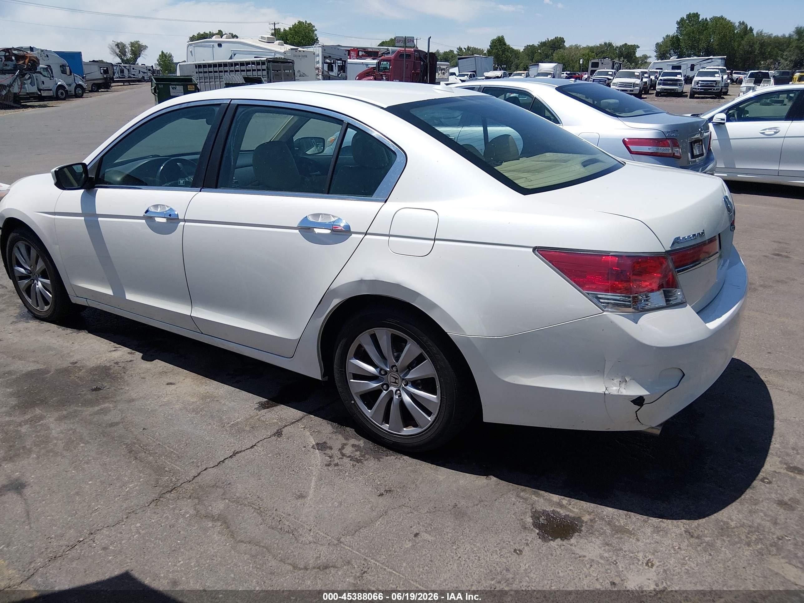 2011 Honda Accord 3.5 Ex-l White vin: 1HGCP3F8XBA001324
