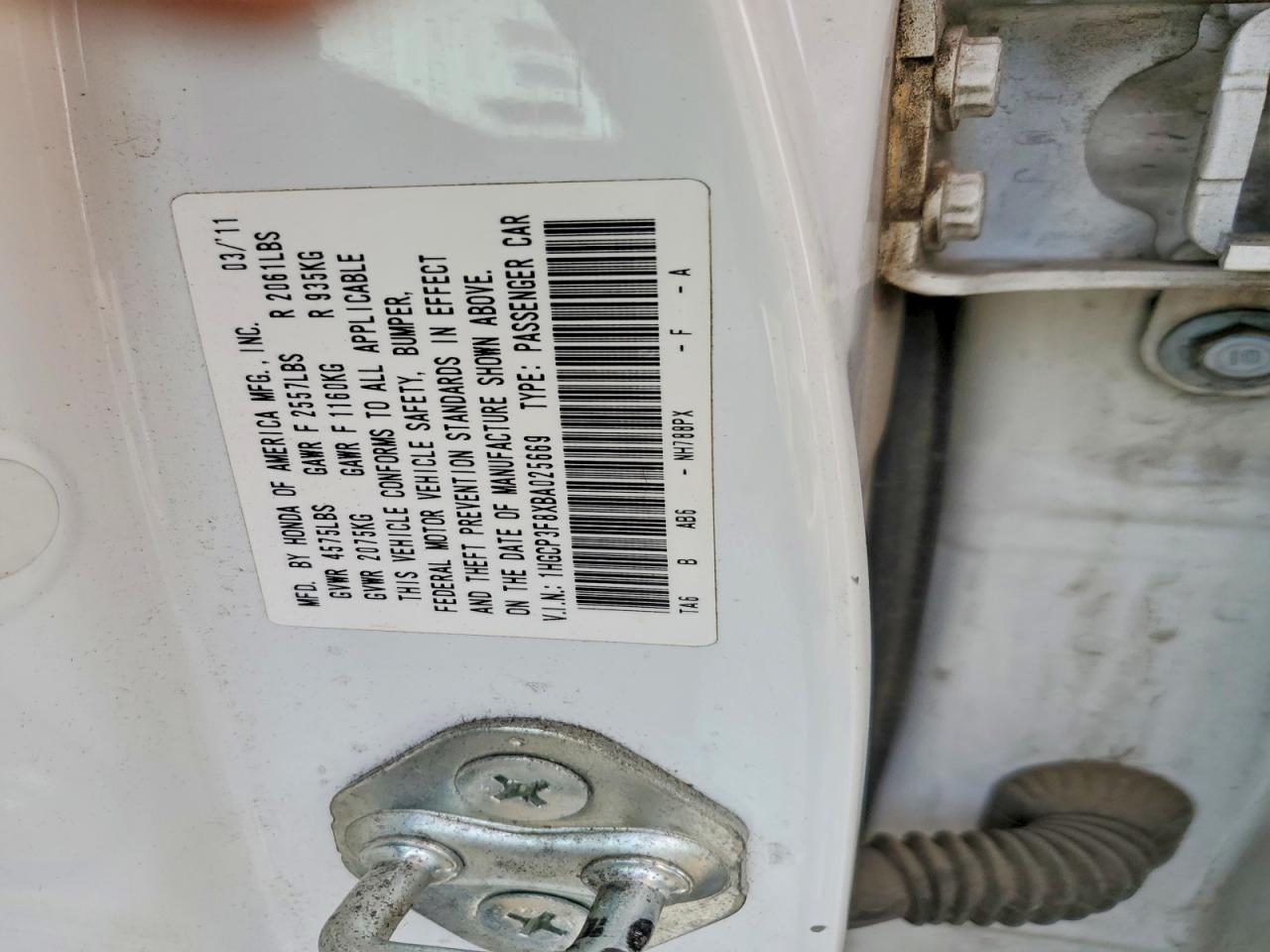 2011 Honda Accord Exl White vin: 1HGCP3F8XBA025669