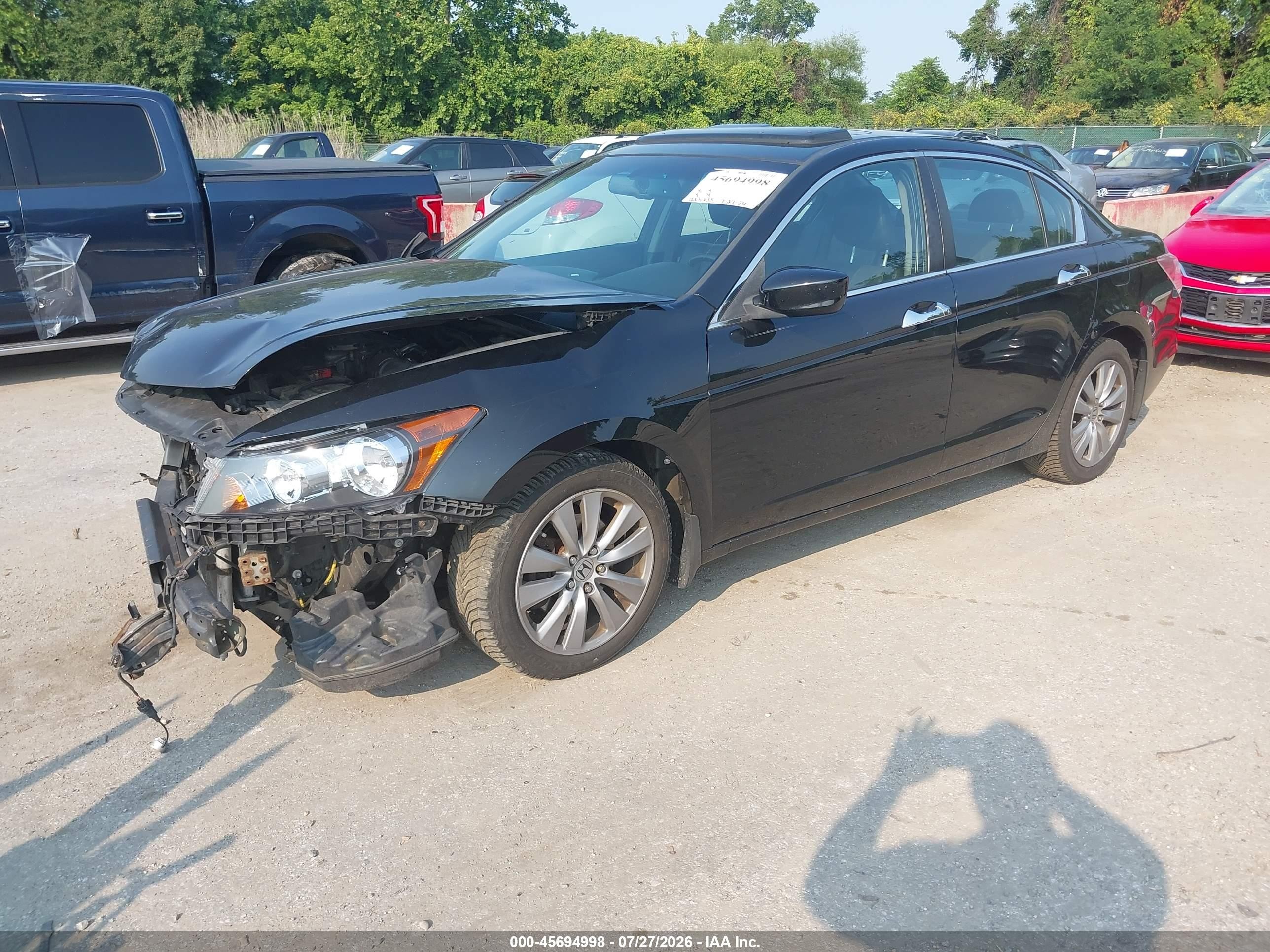2011 Honda Accord 3.5 Ex-l Black vin: 1HGCP3F8XBA026000