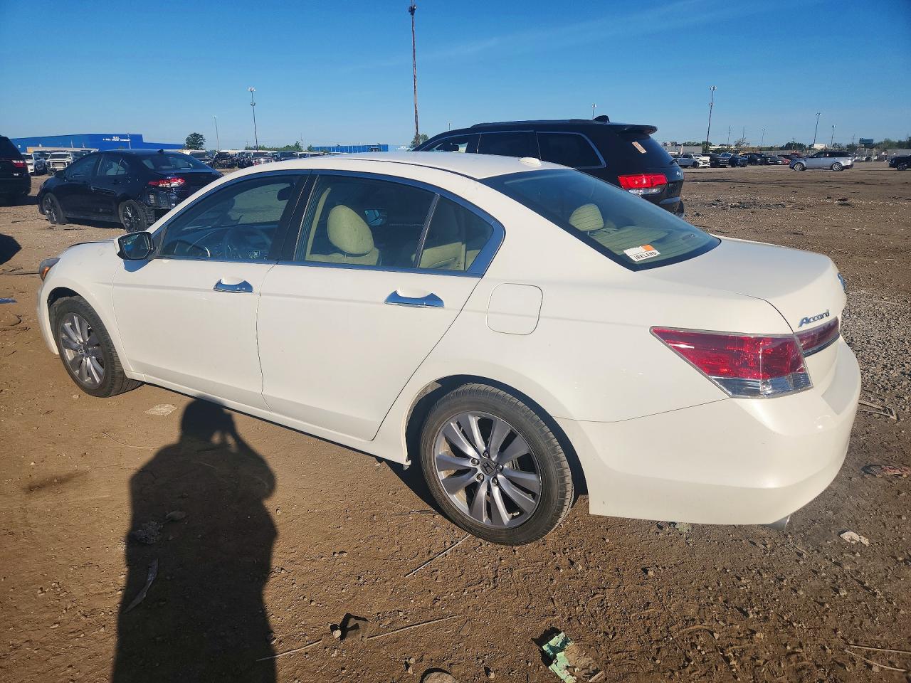 2012 Honda Accord Exl White vin: 1HGCP3F8XCA001650
