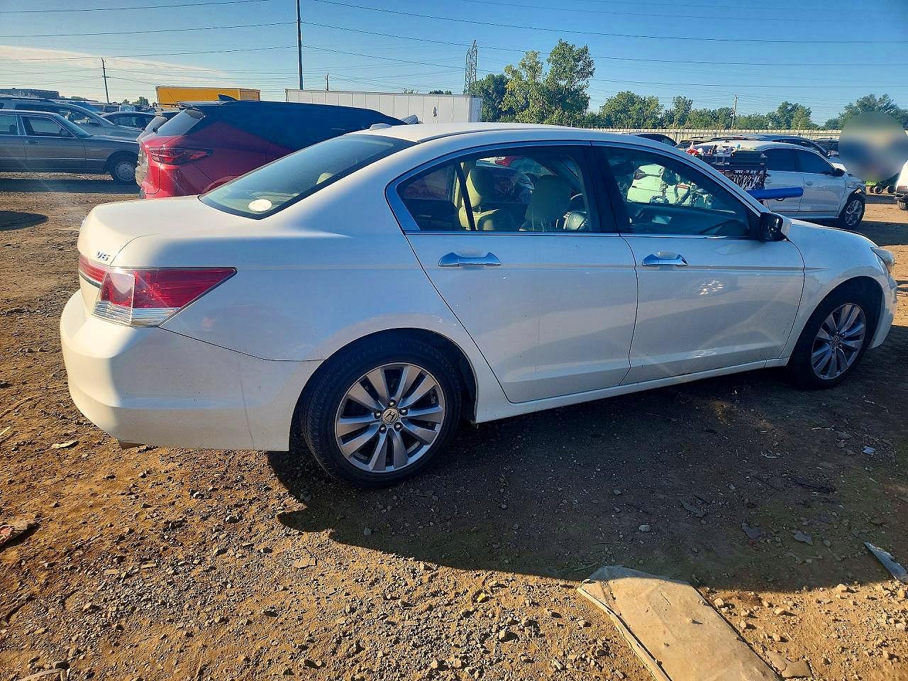 2012 Honda Accord Exl White vin: 1HGCP3F8XCA001650