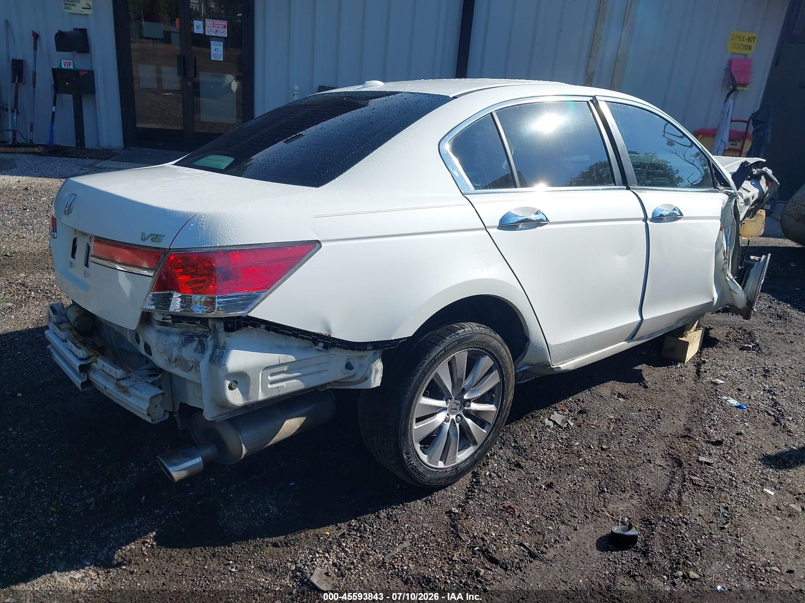2012 Honda Accord 3.5 Ex-l White vin: 1HGCP3F8XCA013622