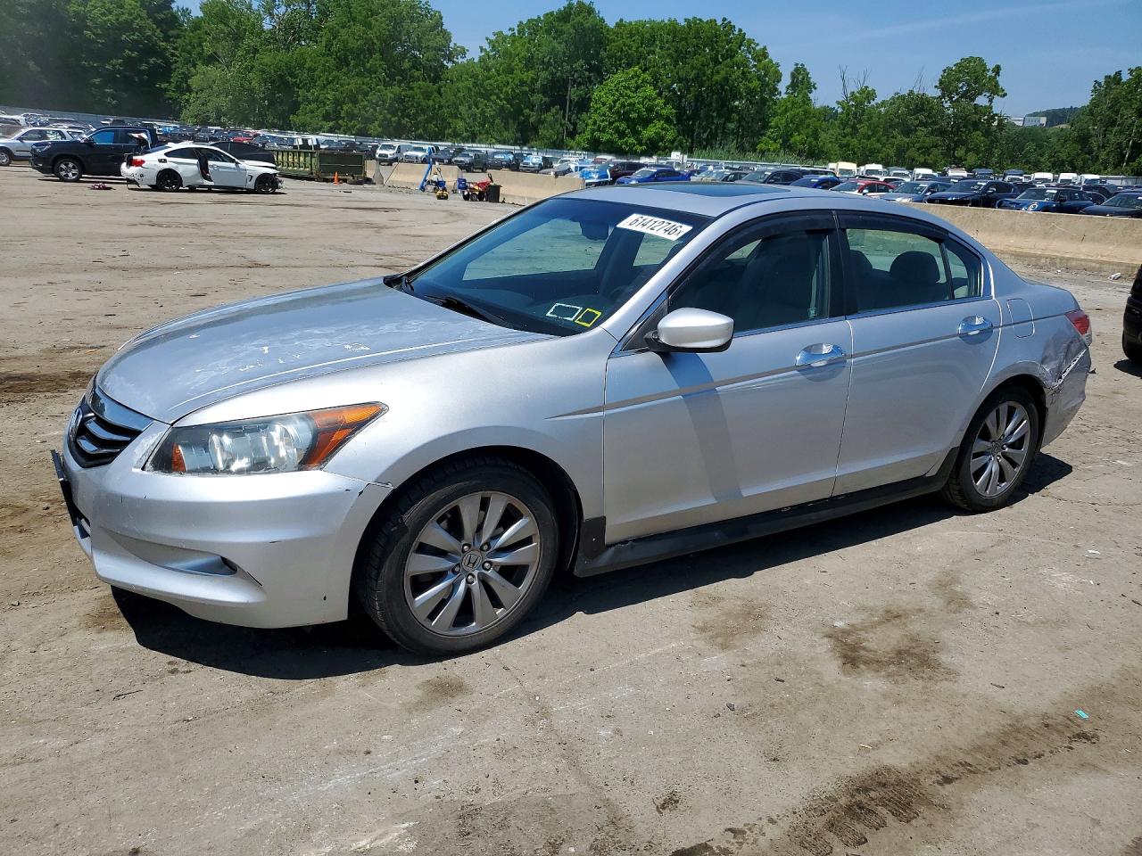 2012 Honda Accord Exl Silver vin: 1HGCP3F8XCA014320