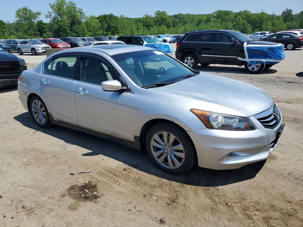 2012 Honda Accord Exl Silver vin: 1HGCP3F8XCA014320