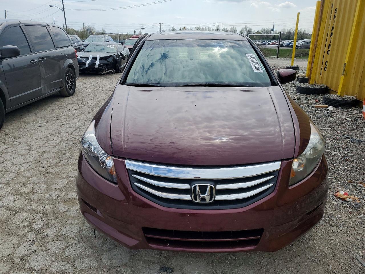 2012 Honda Accord Exl Burgundy vin: 1HGCP3F8XCA014463