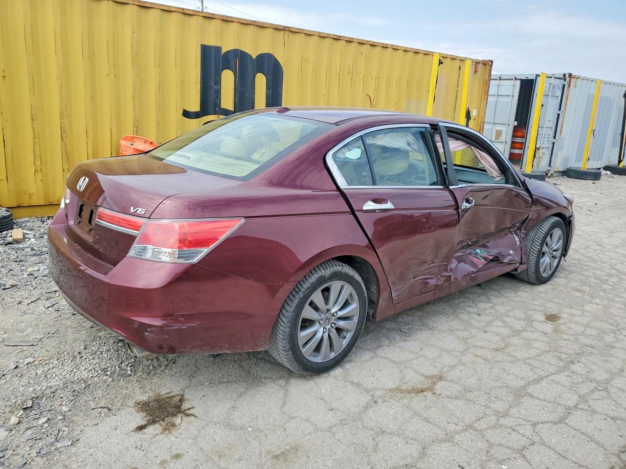 2012 Honda Accord Exl Burgundy vin: 1HGCP3F8XCA014463