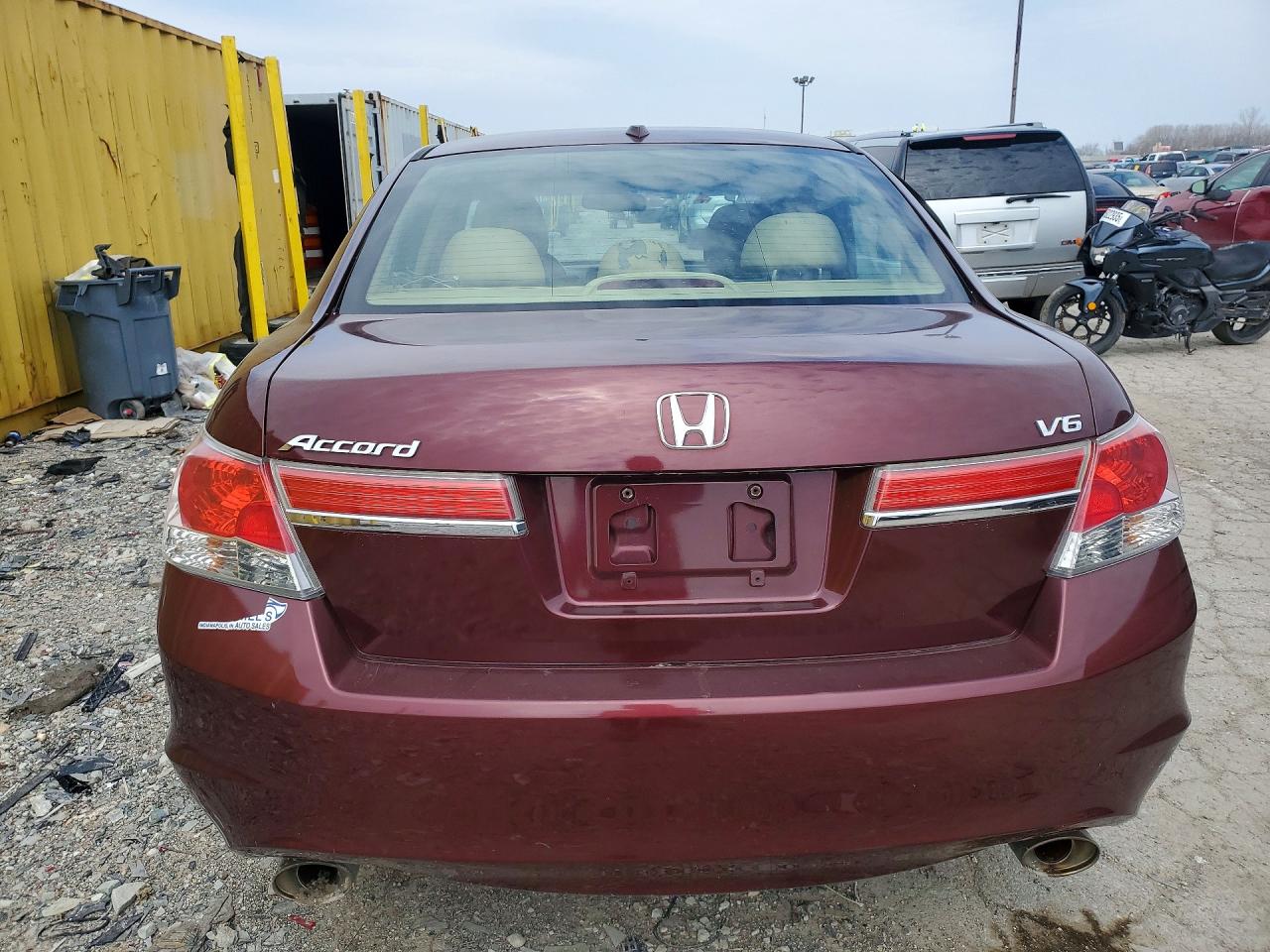 2012 Honda Accord Exl Burgundy vin: 1HGCP3F8XCA014463
