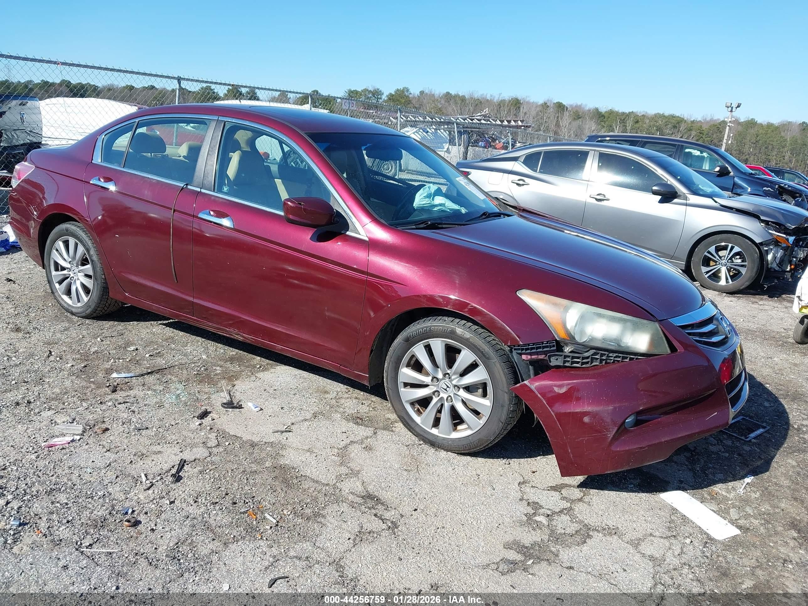 2012 Honda Accord Sdn 3.5 Ex-l/ex-l Burgundy vin: 1HGCP3F8XCA014477