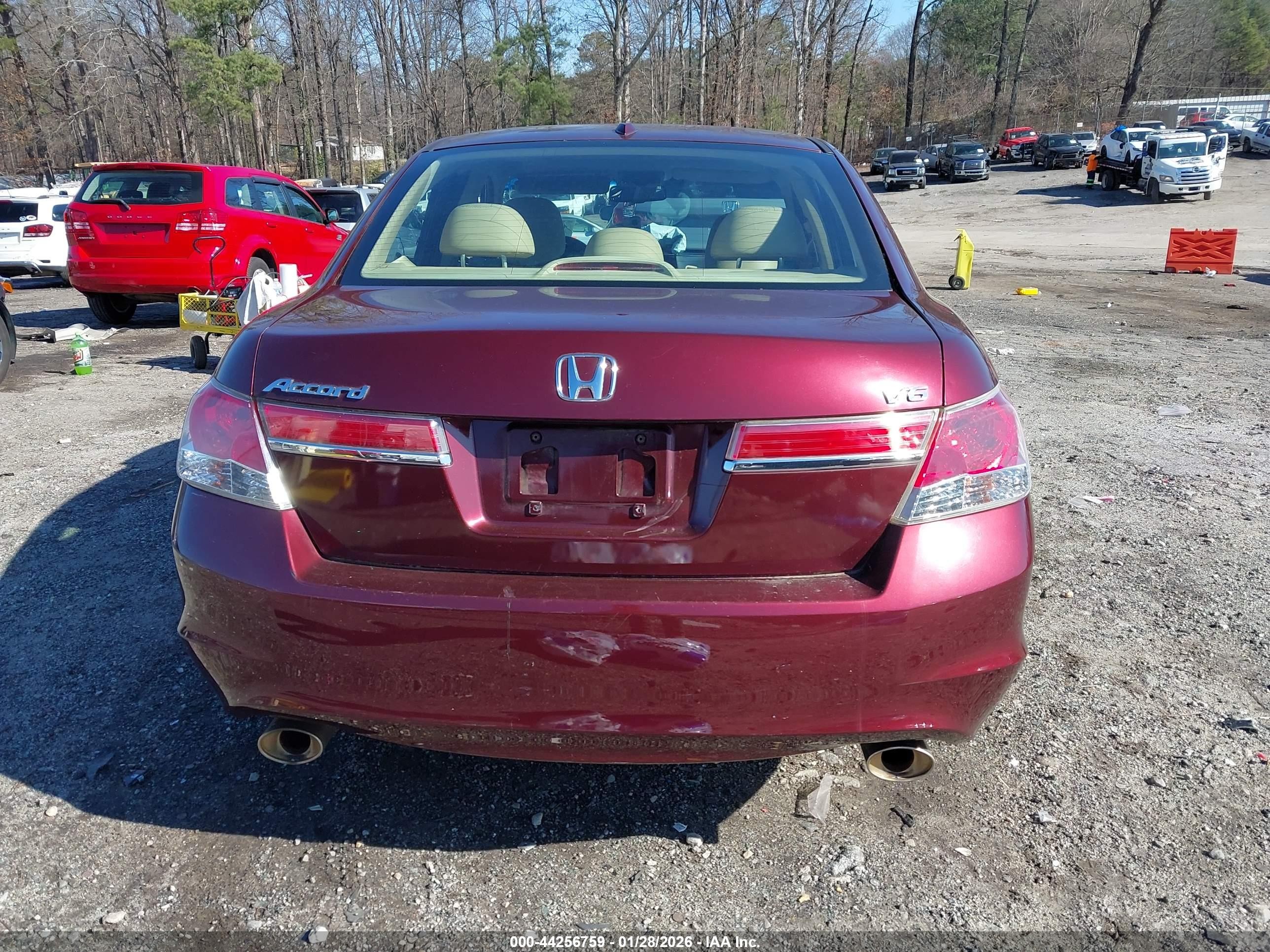 2012 Honda Accord Sdn 3.5 Ex-l/ex-l Burgundy vin: 1HGCP3F8XCA014477