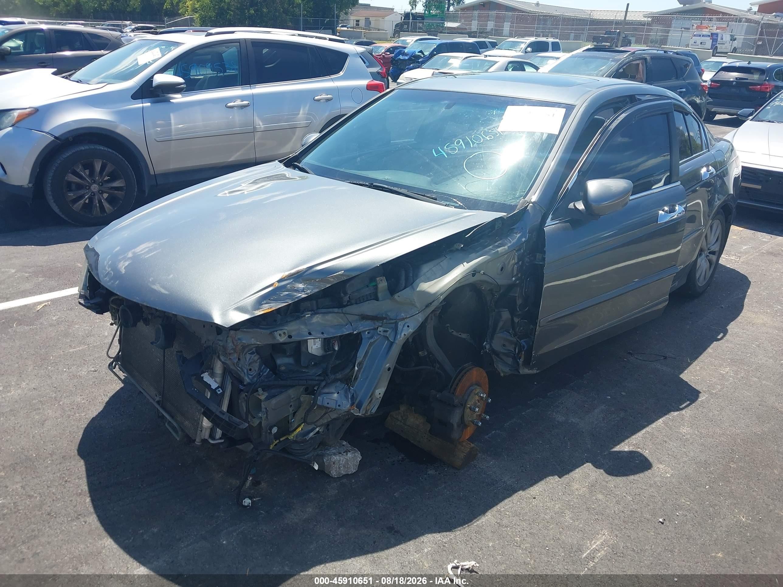 2012 Honda Accord 3.5 Ex-l Серый vin: 1HGCP3F8XCA020408