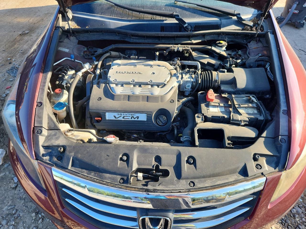 2012 Honda Accord Exl Burgundy vin: 1HGCP3F8XCA028153