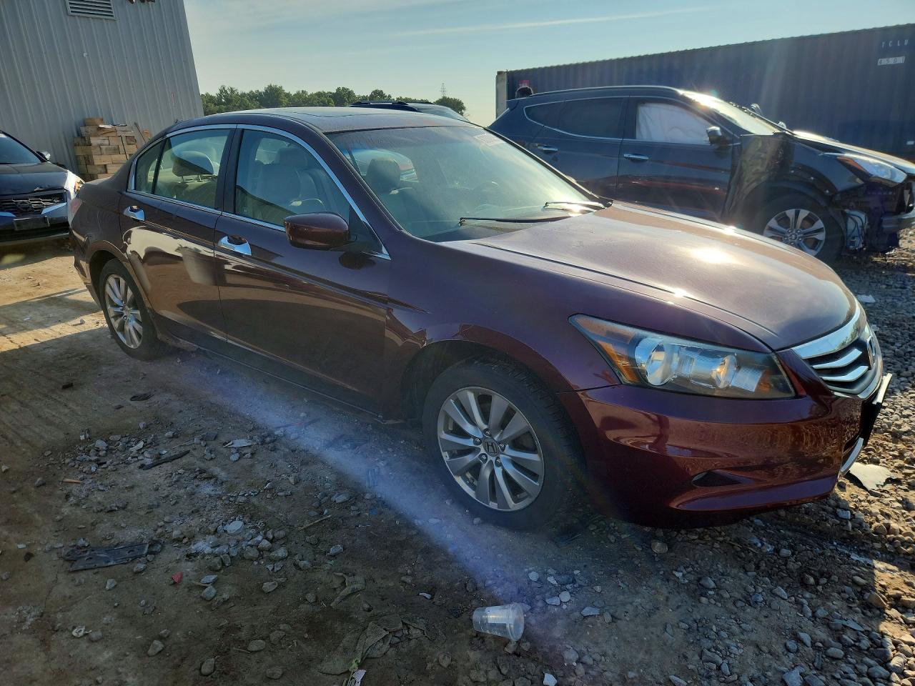 2012 Honda Accord Exl Burgundy vin: 1HGCP3F8XCA028153