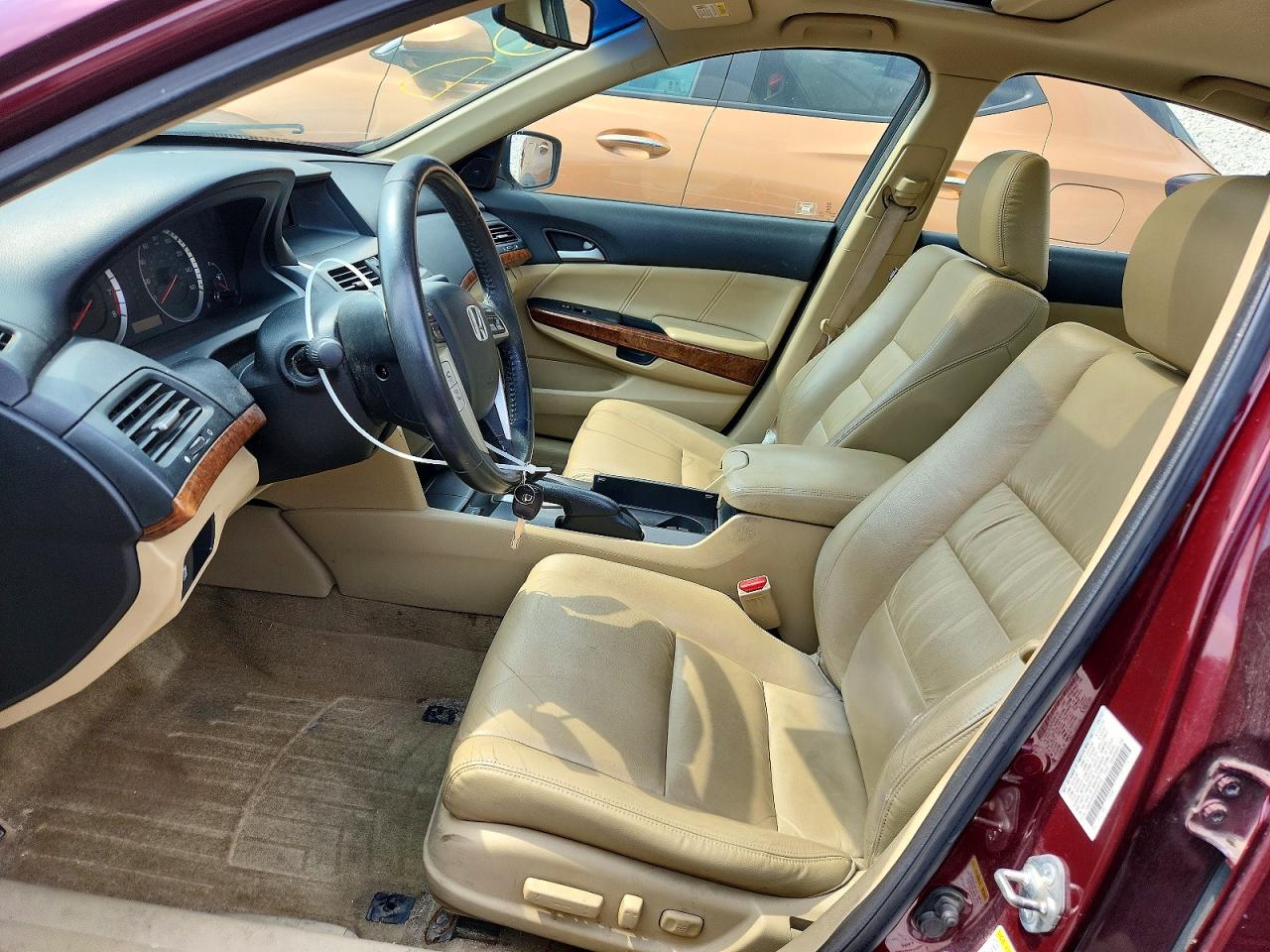 2012 Honda Accord Exl Burgundy vin: 1HGCP3F8XCA028153