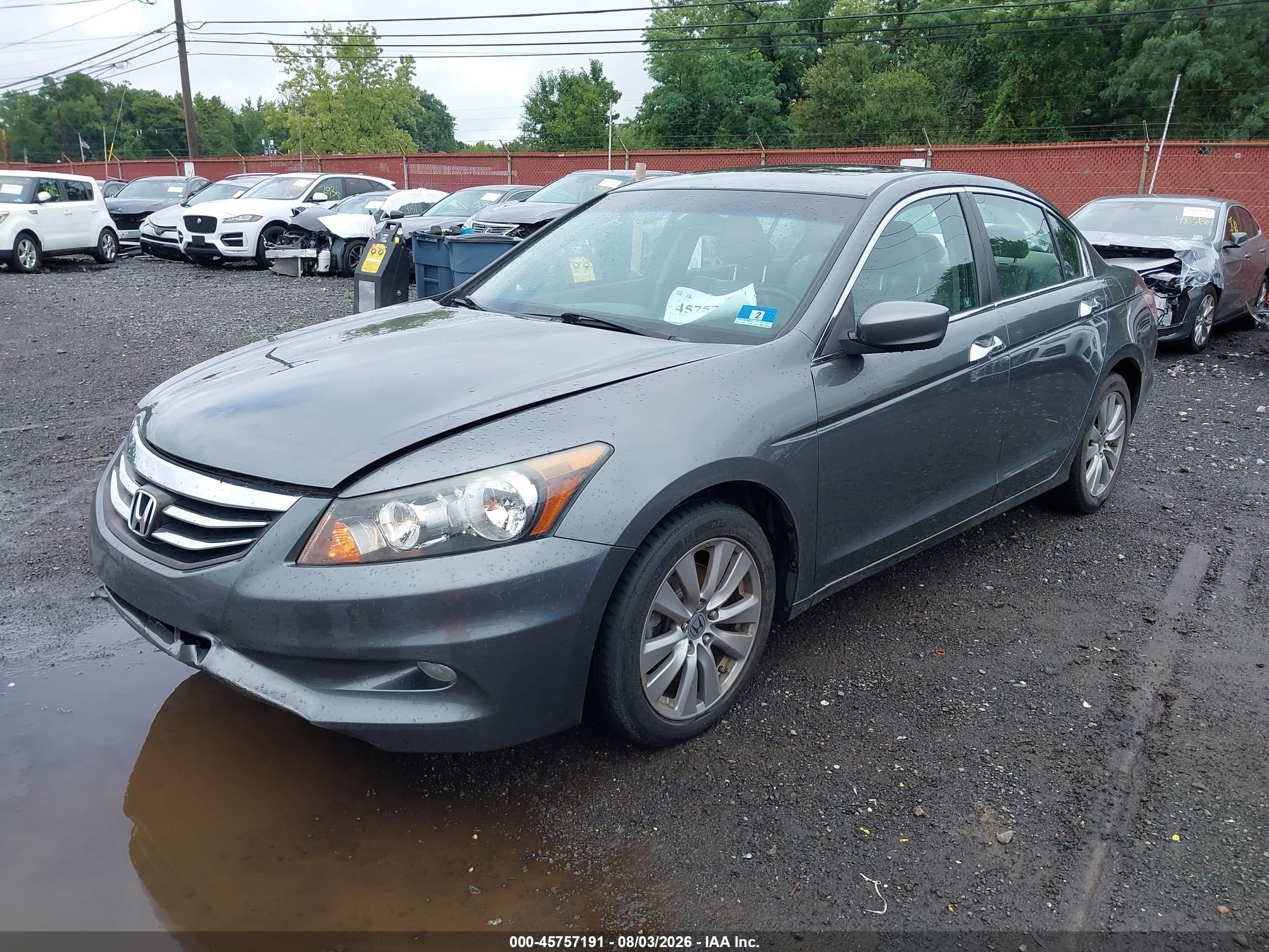2012 Honda Accord 3.5 Ex-l Gray vin: 1HGCP3F8XCA030419