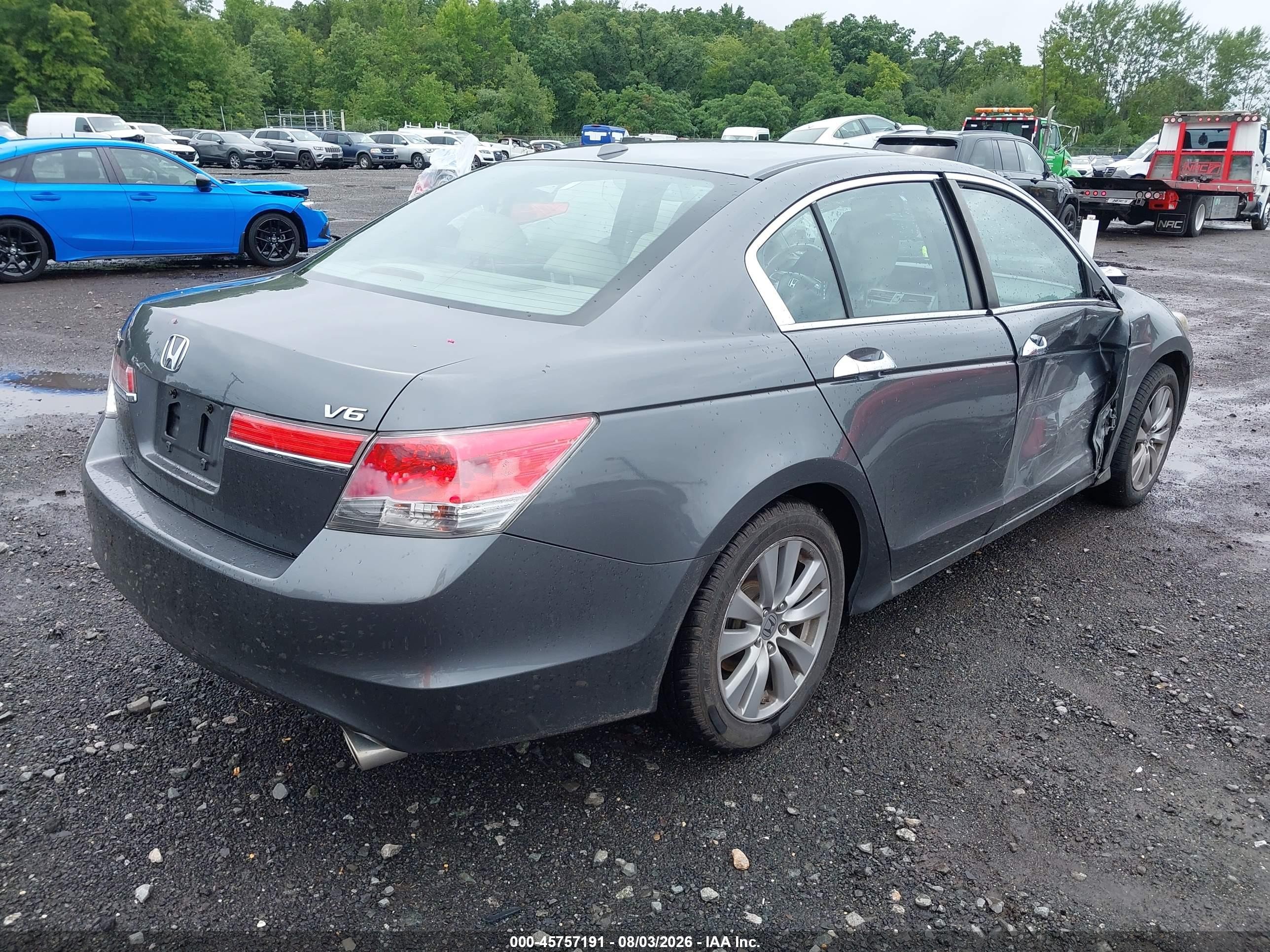 2012 Honda Accord 3.5 Ex-l Gray vin: 1HGCP3F8XCA030419