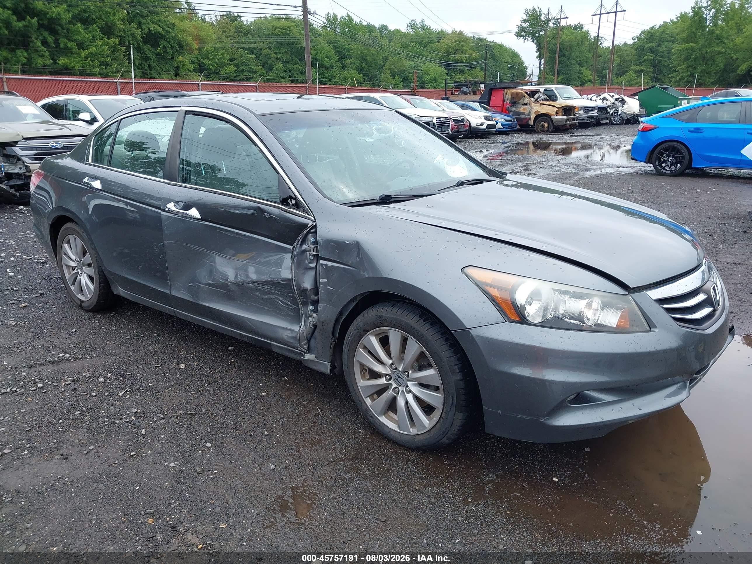 2012 Honda Accord 3.5 Ex-l Gray vin: 1HGCP3F8XCA030419