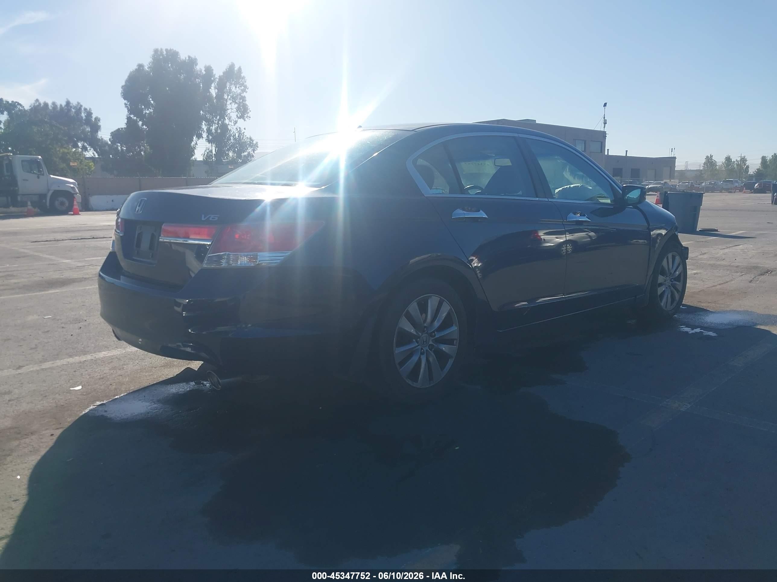 2012 Honda Accord 3.5 Ex-l Blue vin: 1HGCP3F8XCA032932