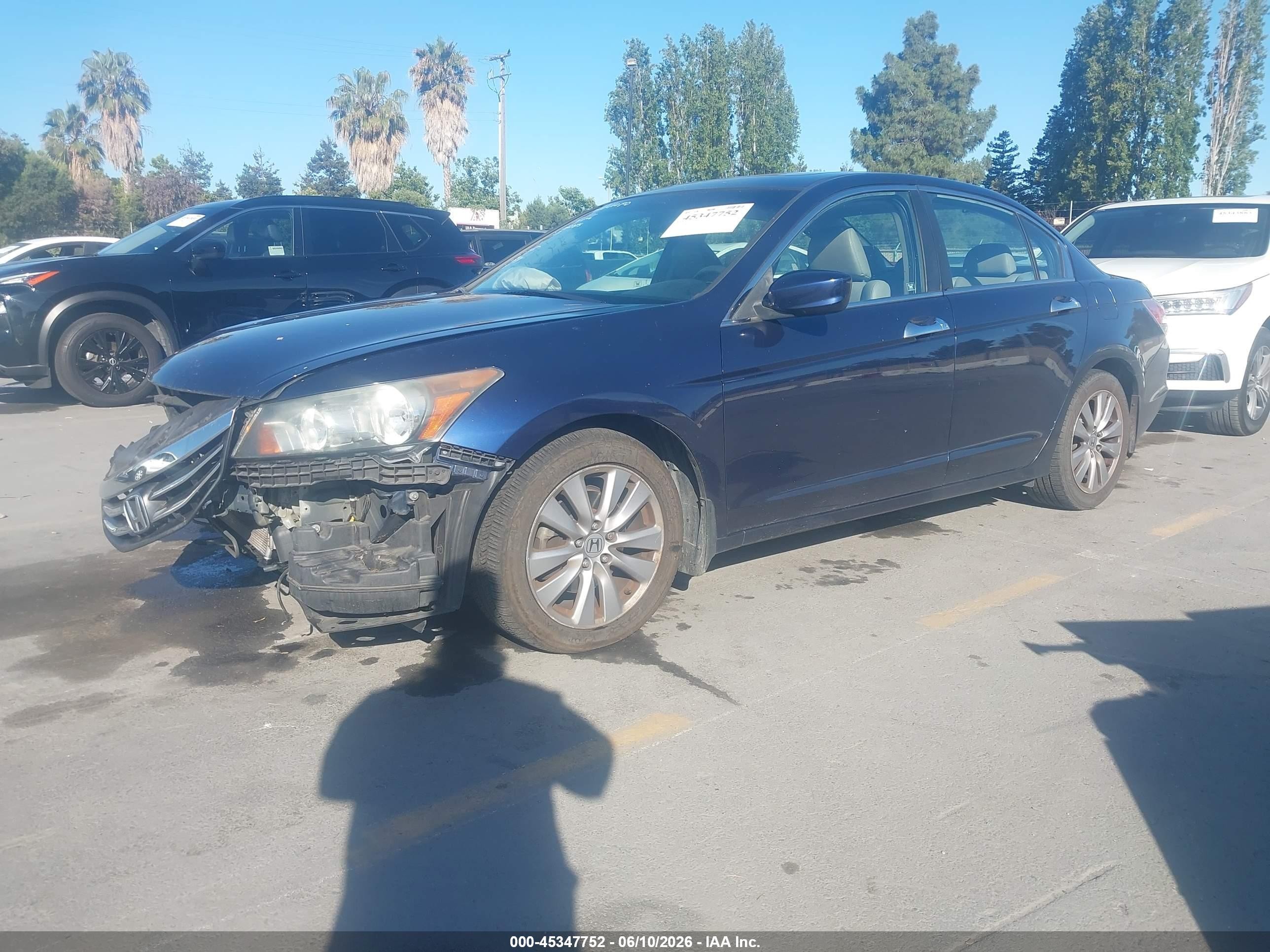 2012 Honda Accord 3.5 Ex-l Blue vin: 1HGCP3F8XCA032932