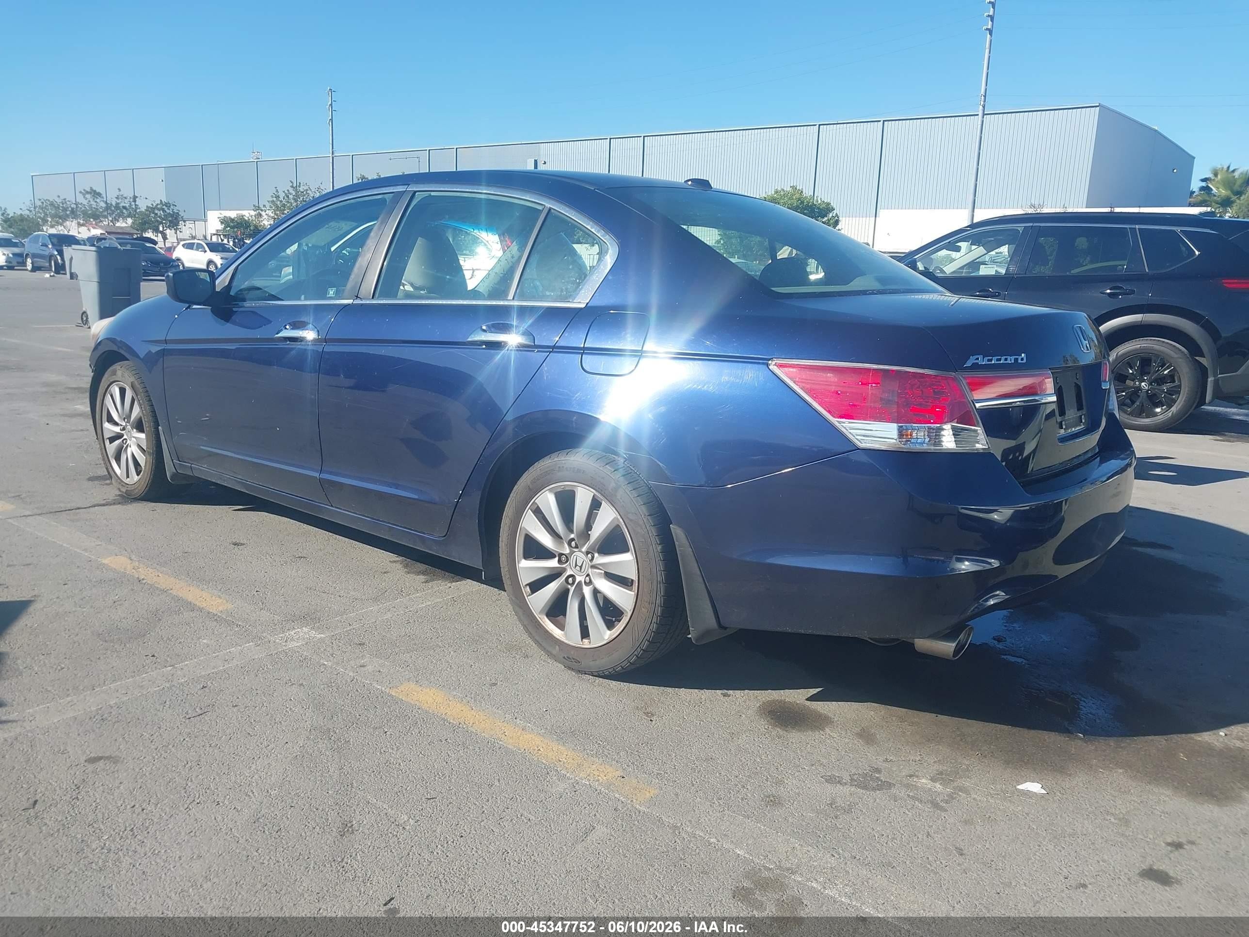 2012 Honda Accord 3.5 Ex-l Blue vin: 1HGCP3F8XCA032932