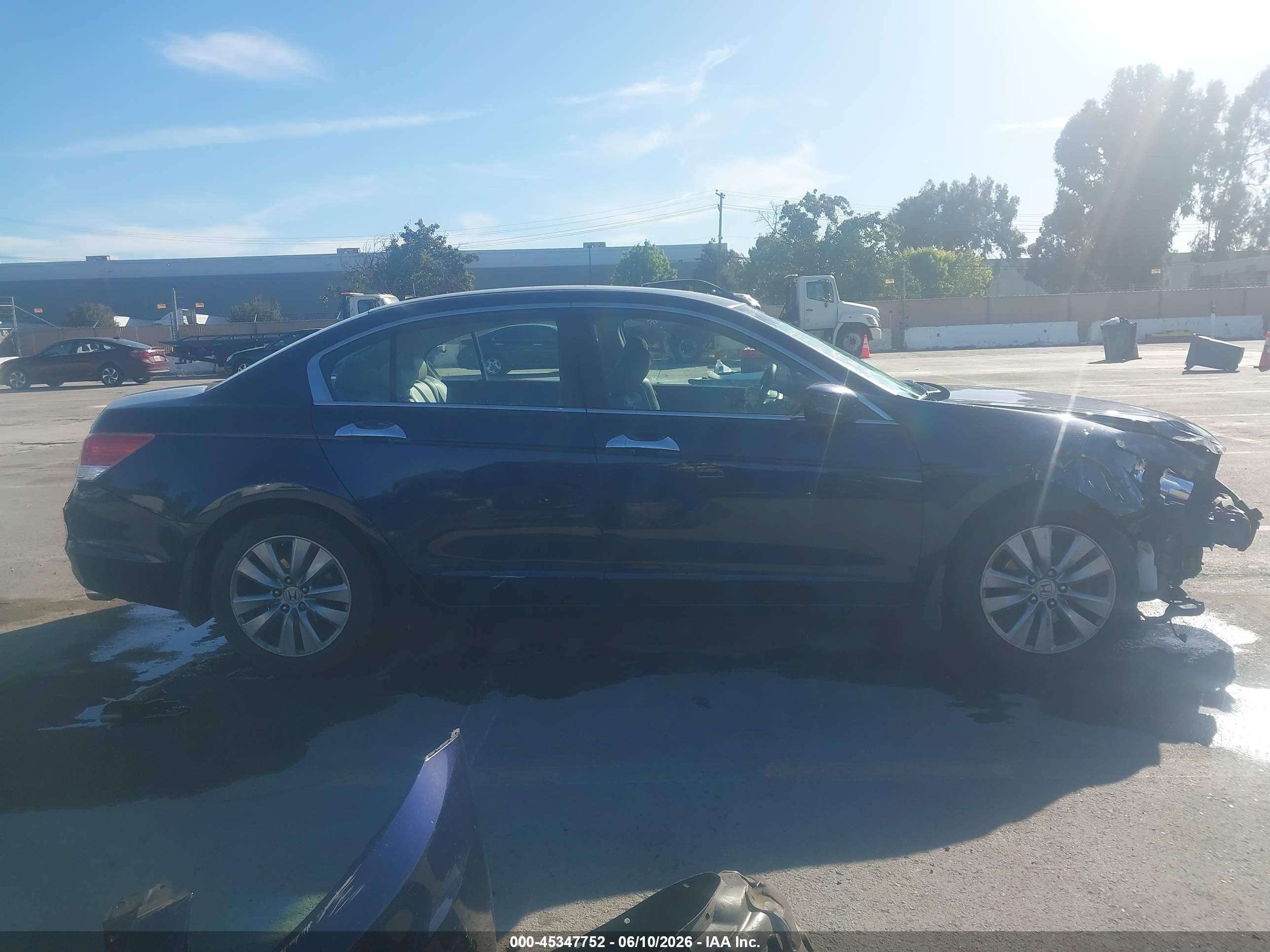 2012 Honda Accord 3.5 Ex-l Blue vin: 1HGCP3F8XCA032932