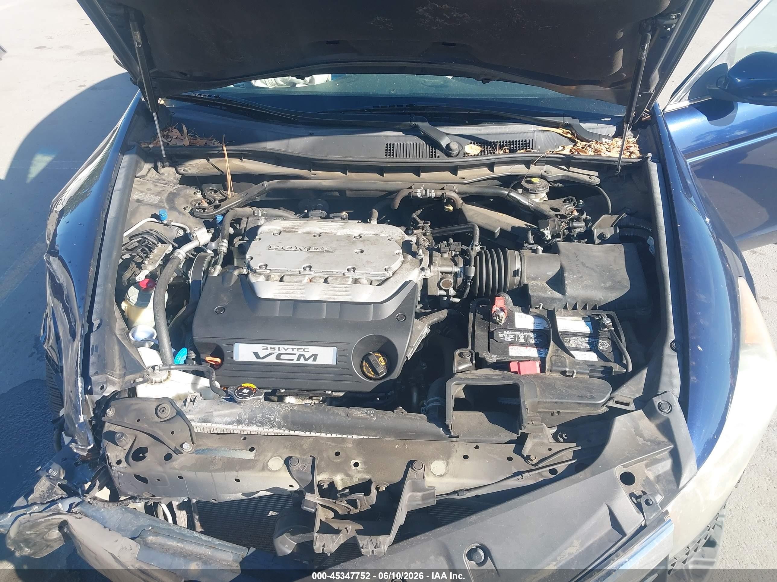 2012 Honda Accord 3.5 Ex-l Blue vin: 1HGCP3F8XCA032932