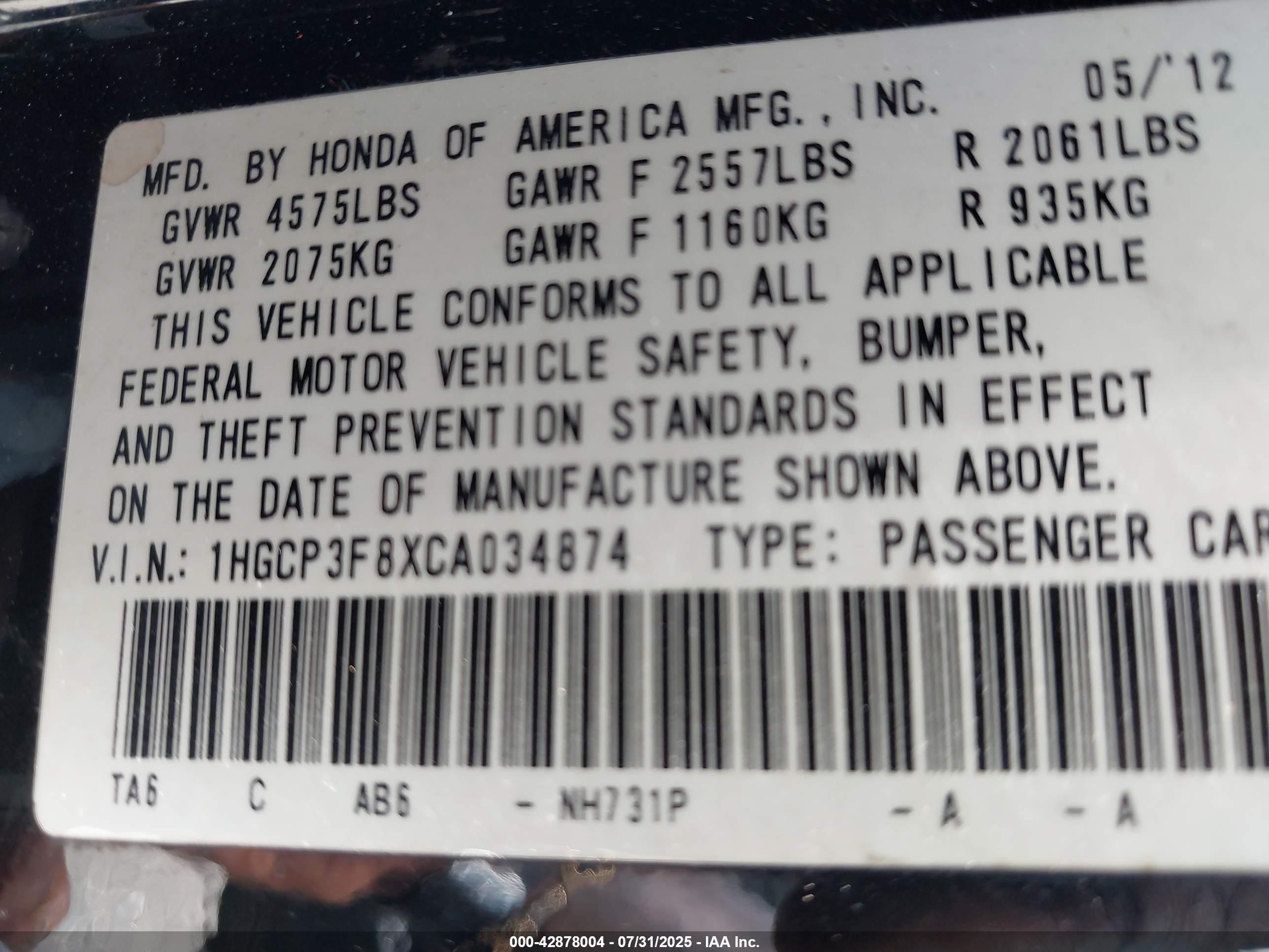 2012 Honda Accord 3.5 Ex-l Black vin: 1HGCP3F8XCA034874