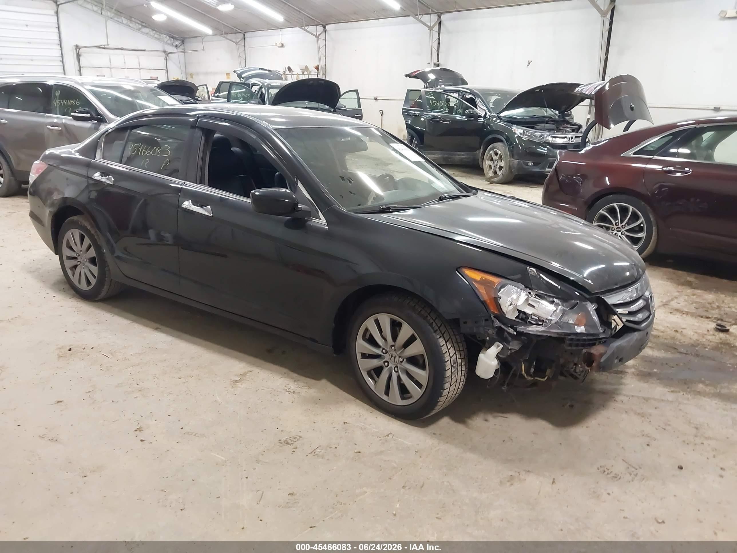 2012 Honda Accord 3.5 Ex-l Black vin: 1HGCP3F8XCA037340