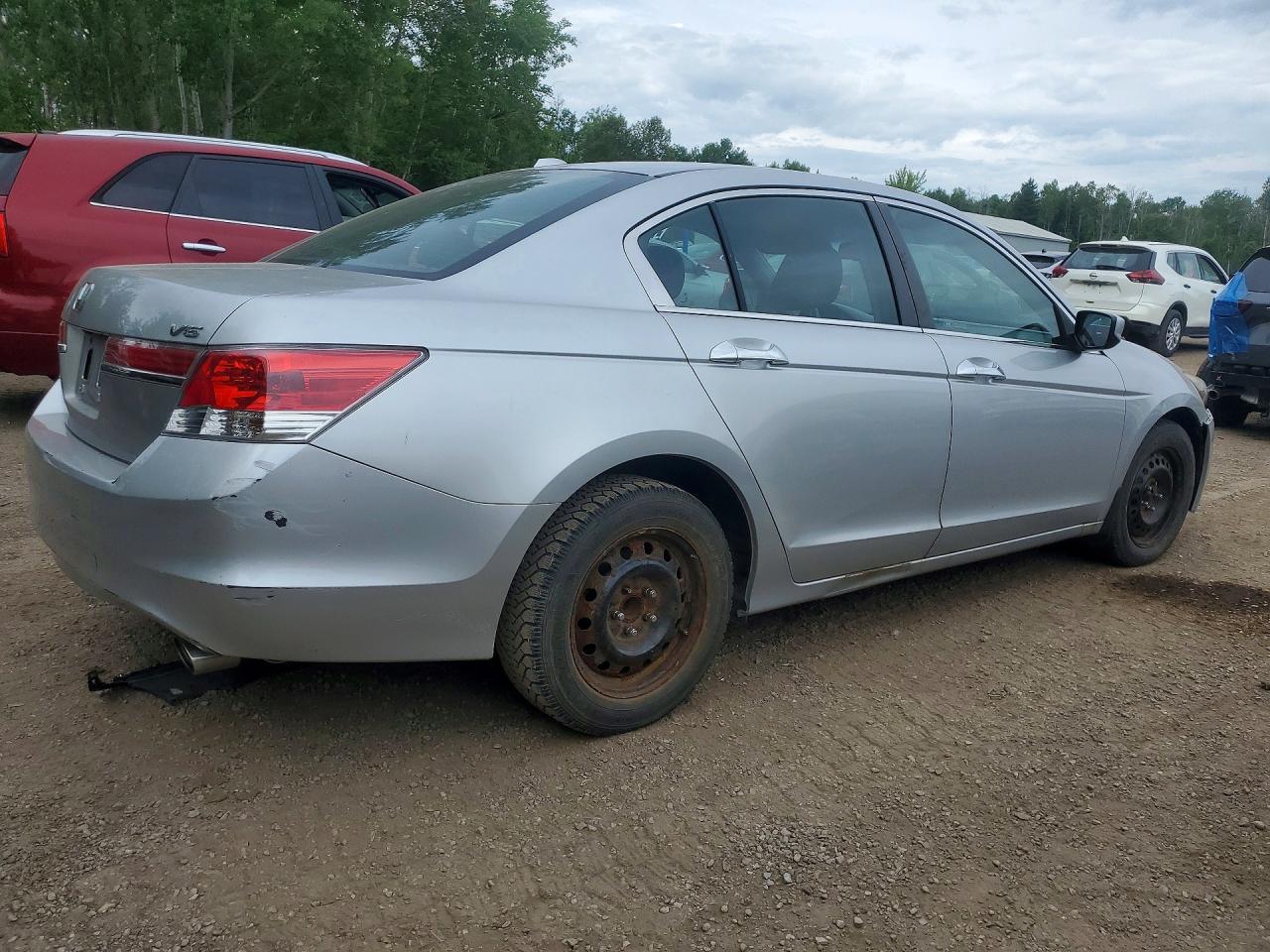 2012 Honda Accord Exl Silver vin: 1HGCP3F8XCA800764