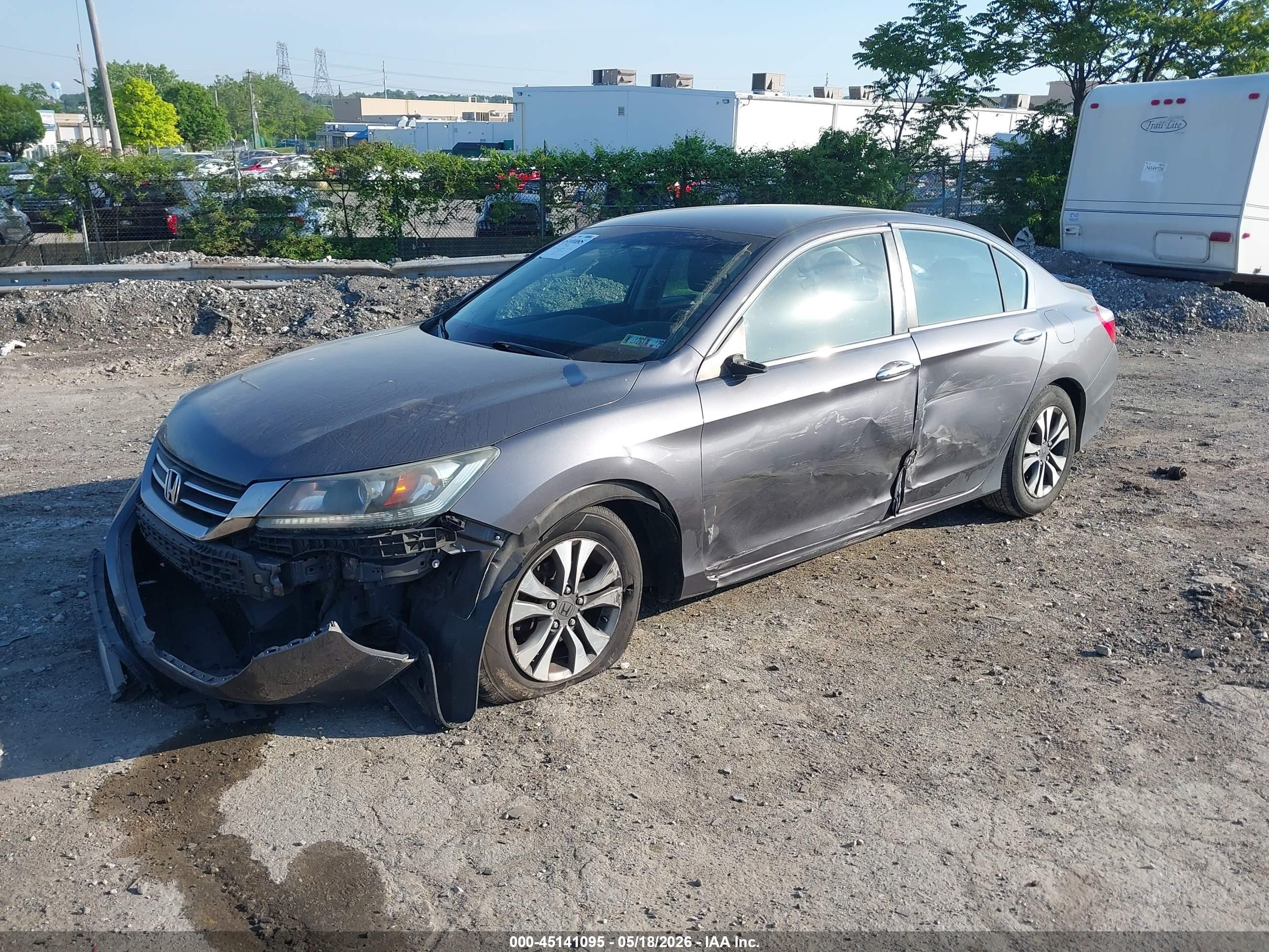 2013 Honda Accord Lx Gray vin: 1HGCR2E30DA150581
