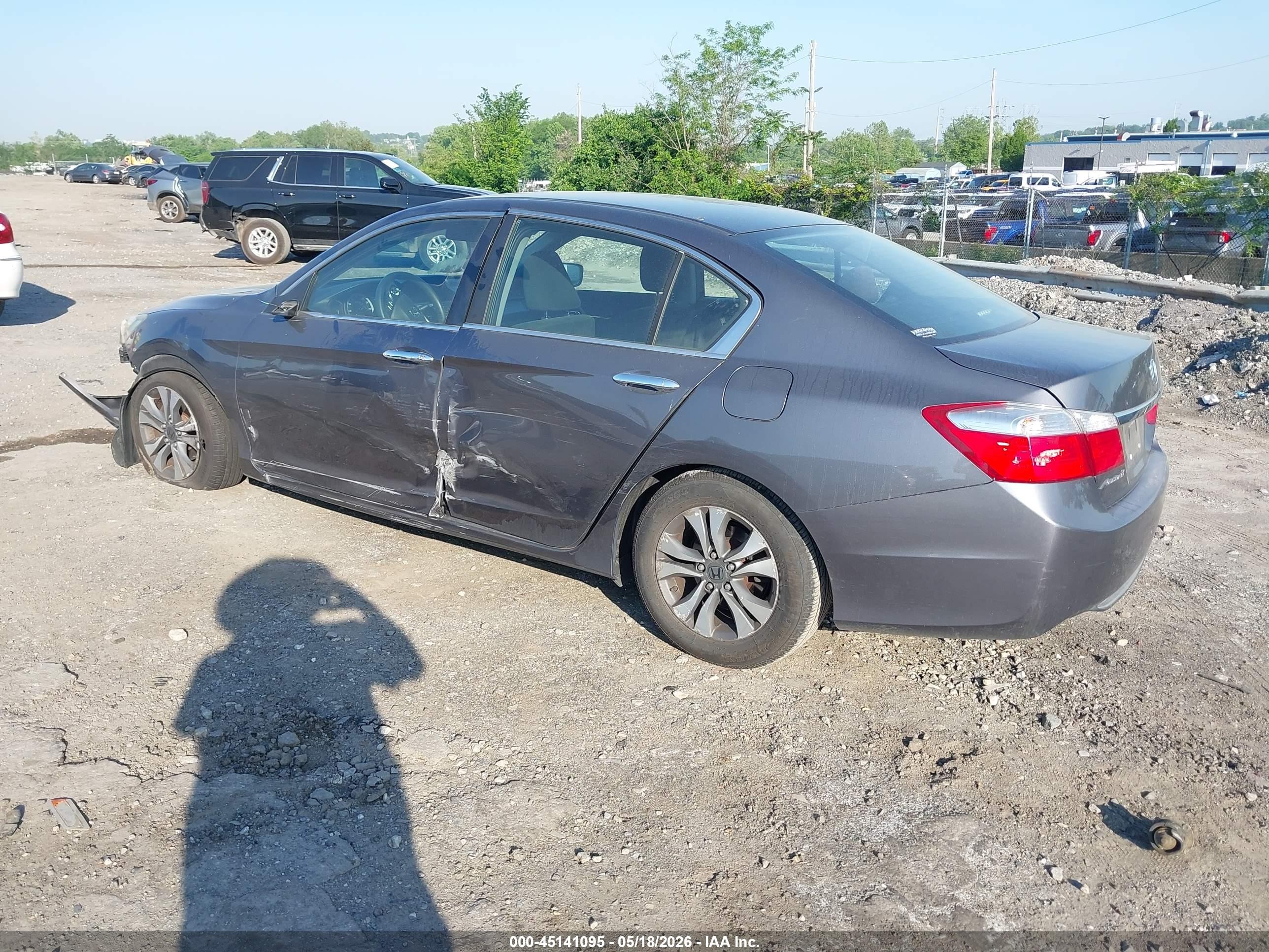 2013 Honda Accord Lx Gray vin: 1HGCR2E30DA150581