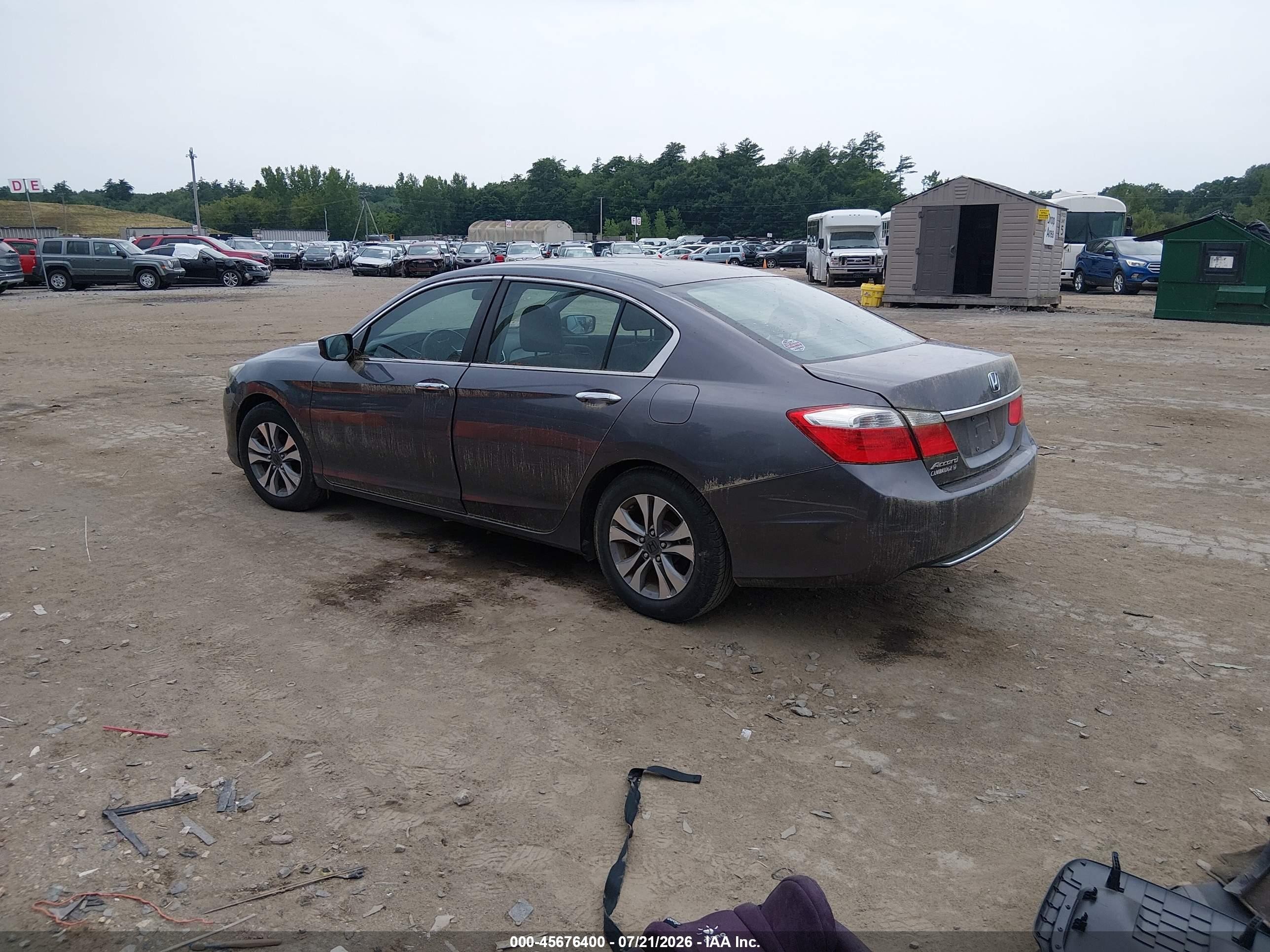 2013 Honda Accord Lx Gray vin: 1HGCR2E30DA263205