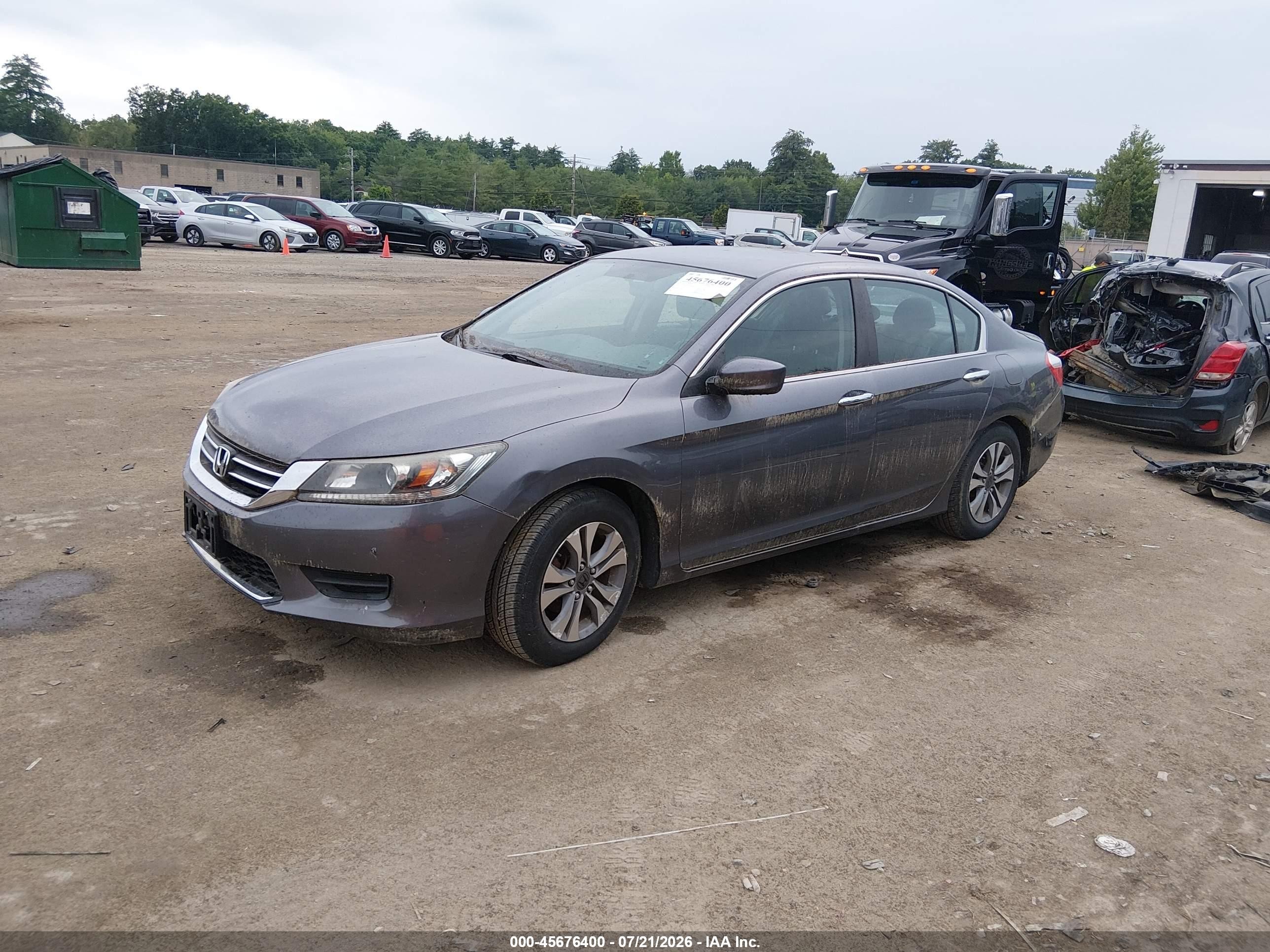 2013 Honda Accord Lx Gray vin: 1HGCR2E30DA263205