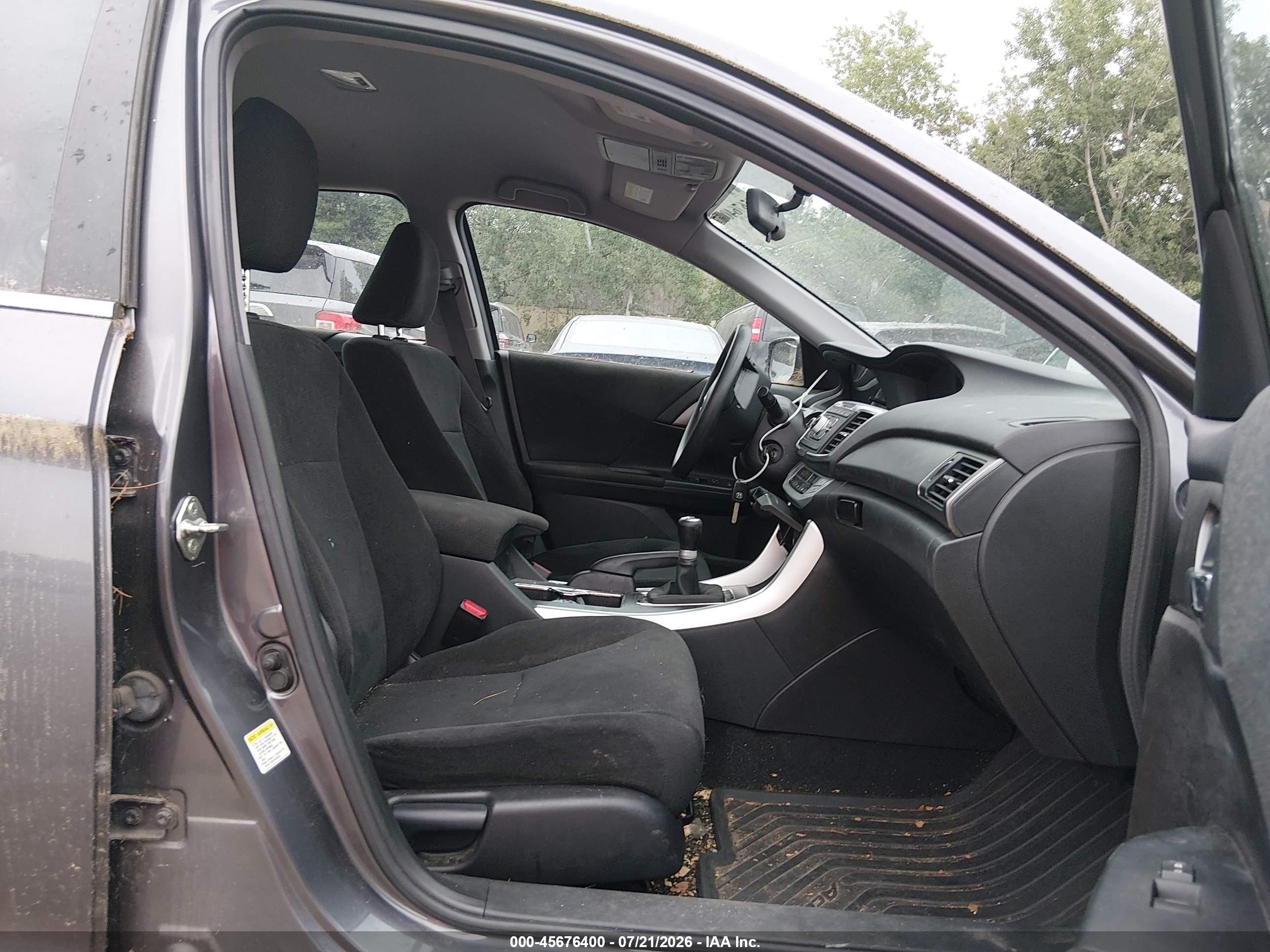 2013 Honda Accord Lx Gray vin: 1HGCR2E30DA263205
