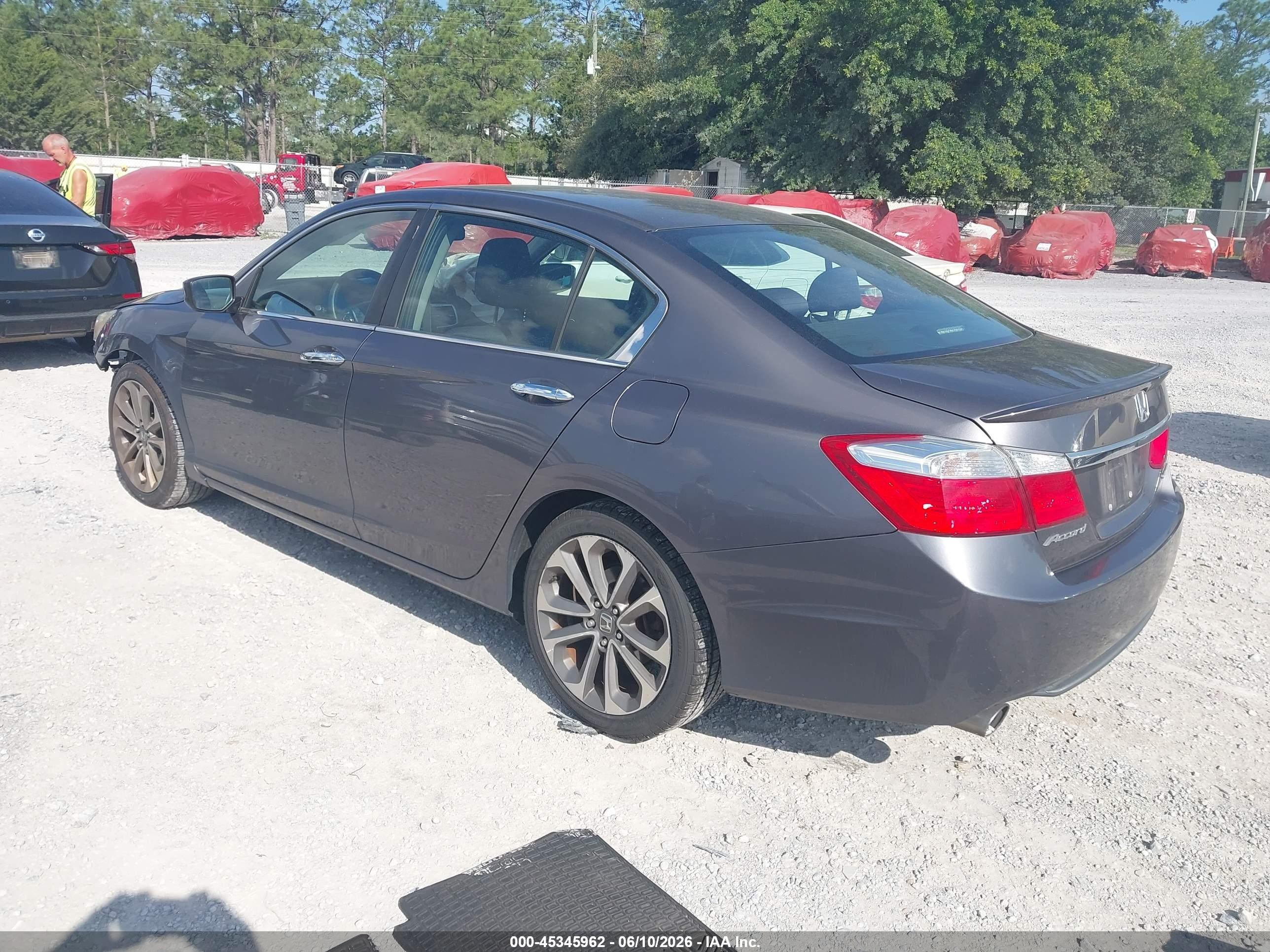 2015 Honda Accord Sport Gray vin: 1HGCR2E50FA072436