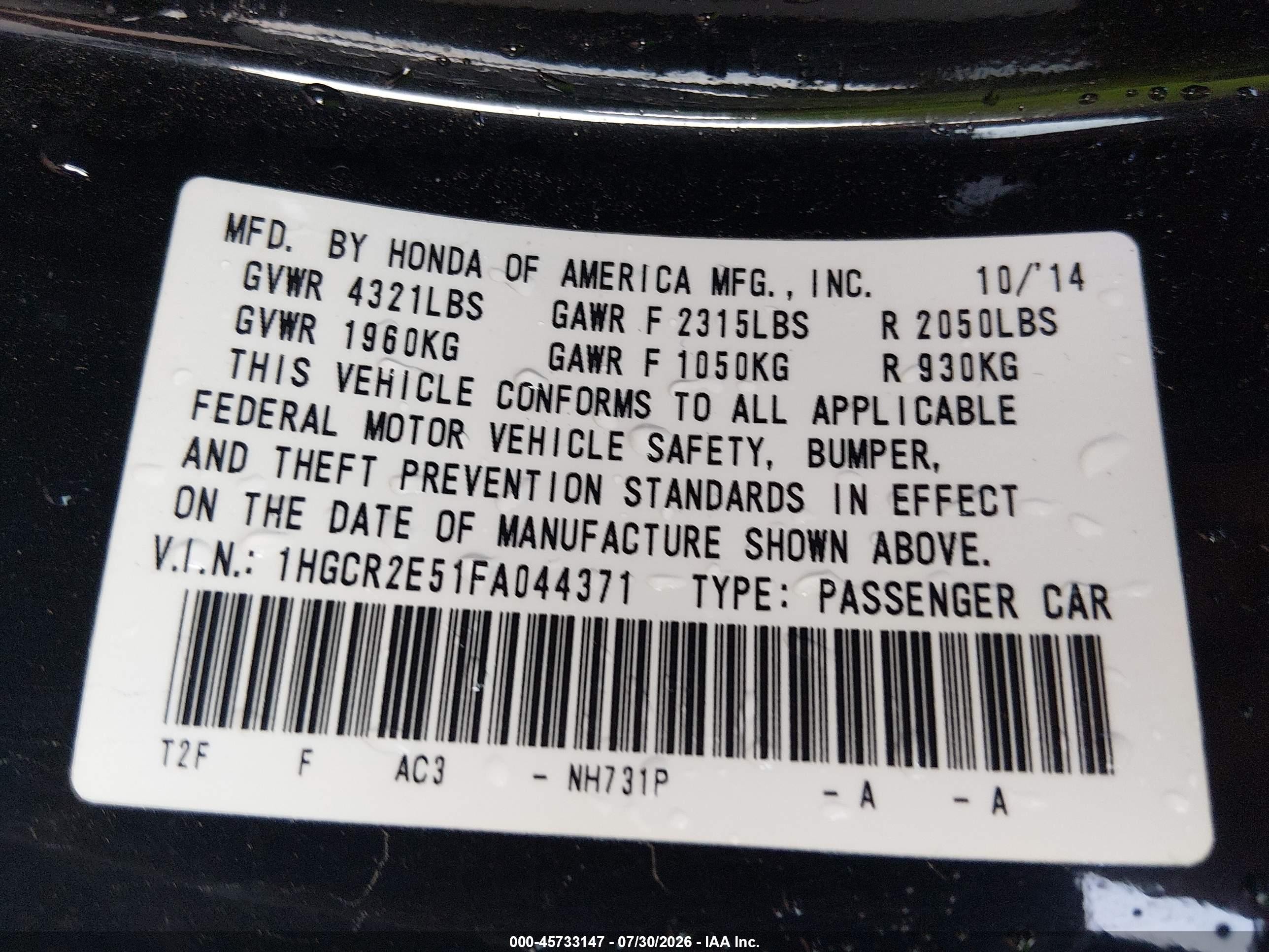 2015 Honda Accord Sport Black vin: 1HGCR2E51FA044371