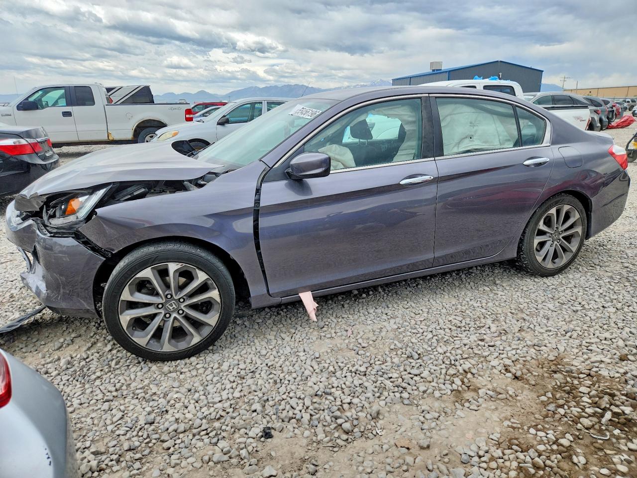 2015 Honda Accord Sport Gray vin: 1HGCR2E51FA096552